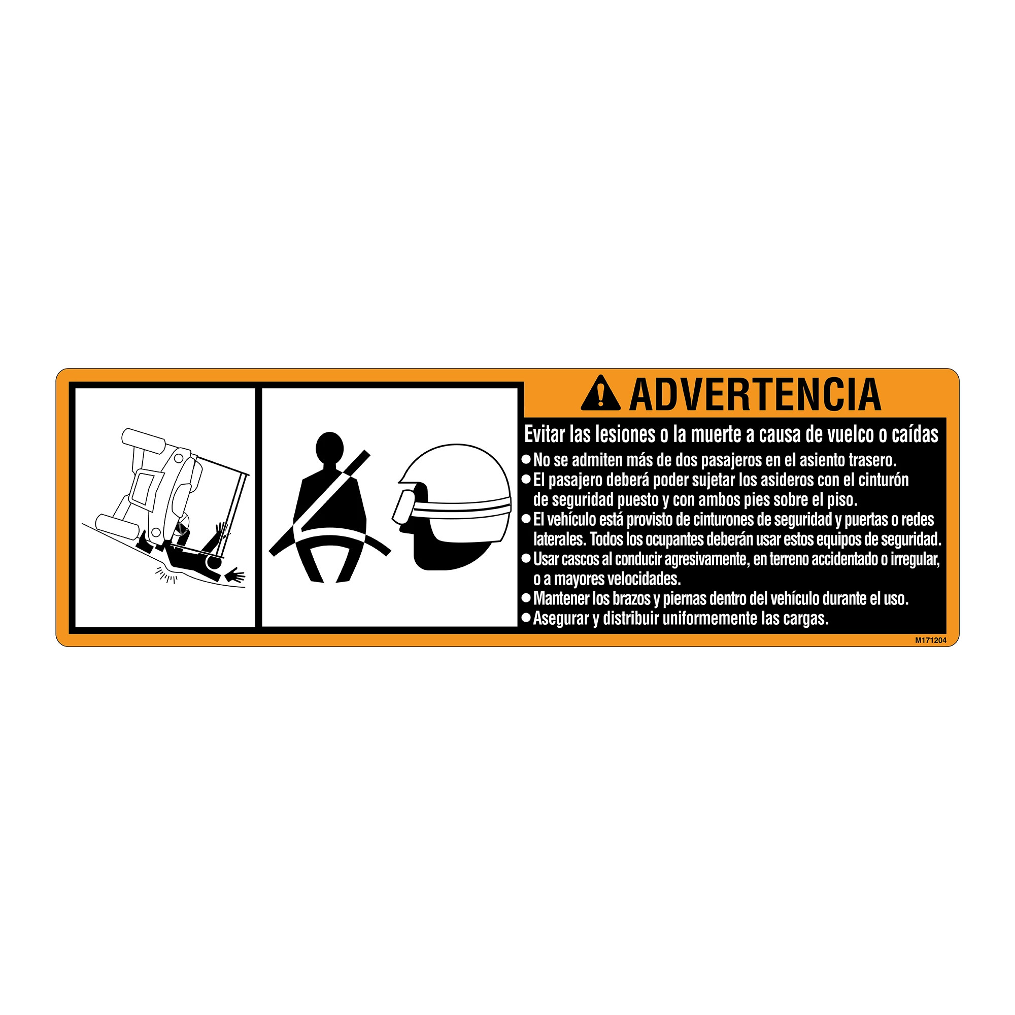 John Deere Label, Spanish, Warning - M171204