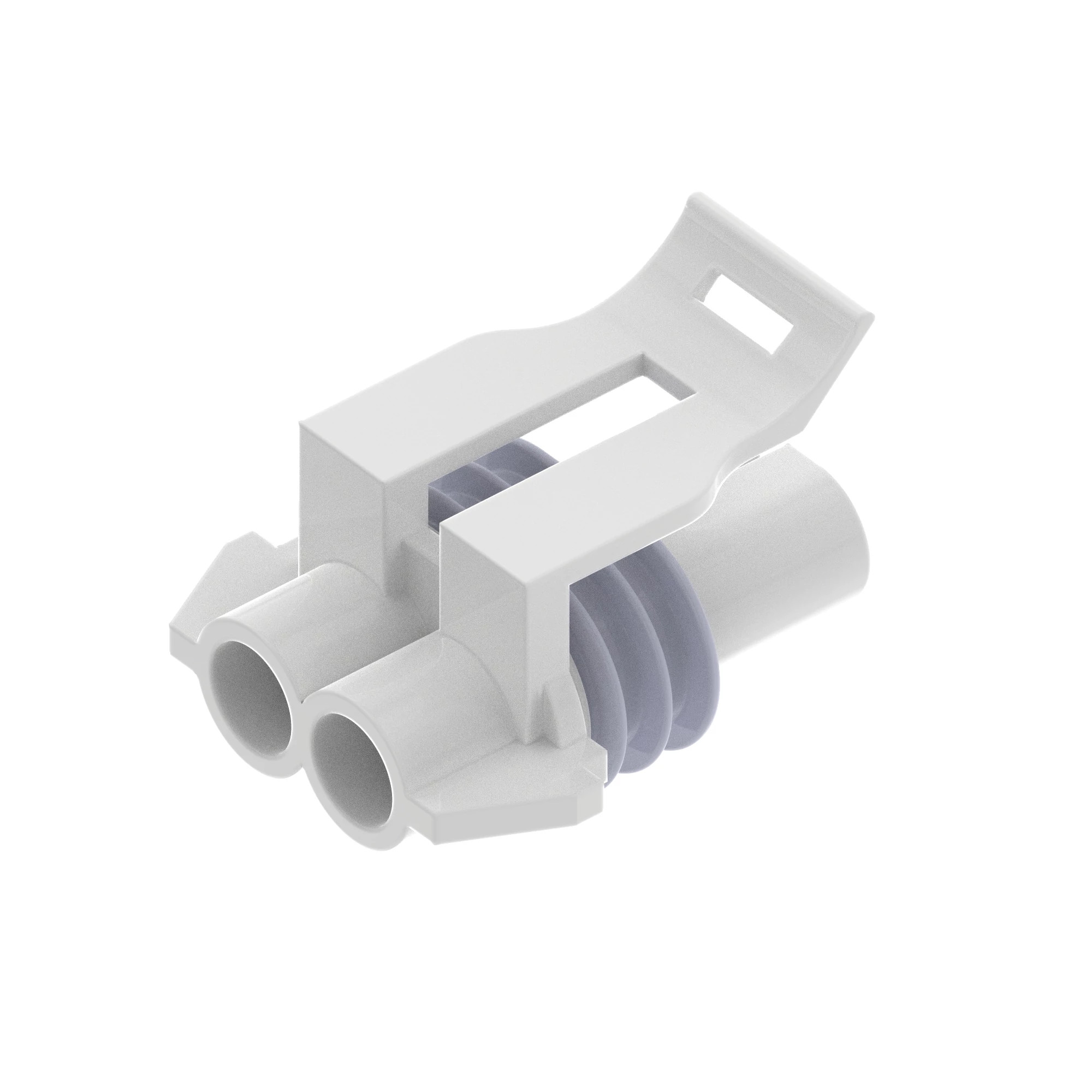 John Deere Gray External Electrical Connector Housing, 2 Cavities - 57M7328