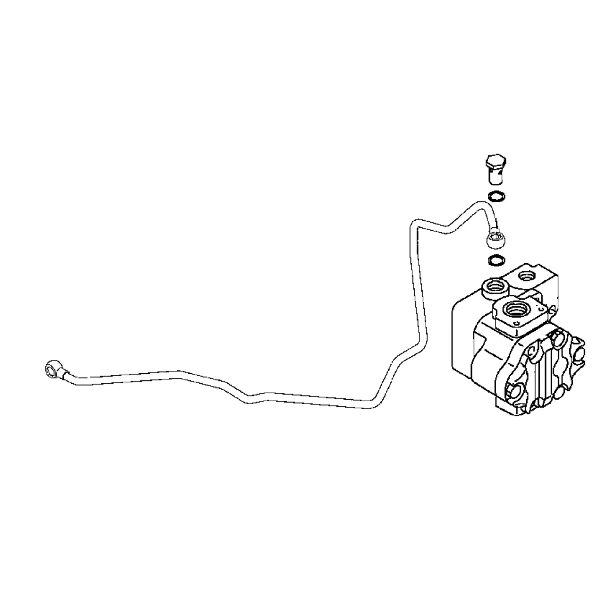 John Deere Hydraulic Pump Pipe Kit - LVA802863