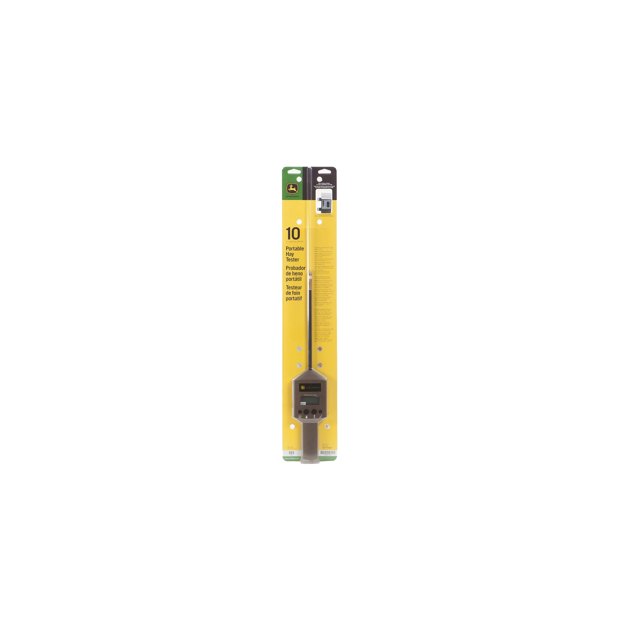 John Deere Handheld, Baled Hay Moisture Tester with Calibration Clip and 10 inch Probe - SW007321