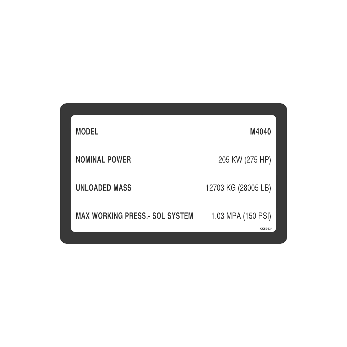 Eu System Info Label M4040