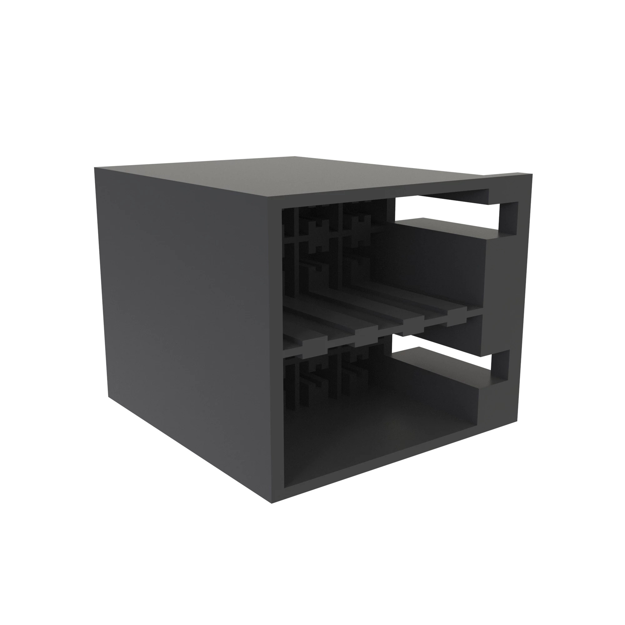 CONN TYCO FASTON 16W F BLK PLSTC
