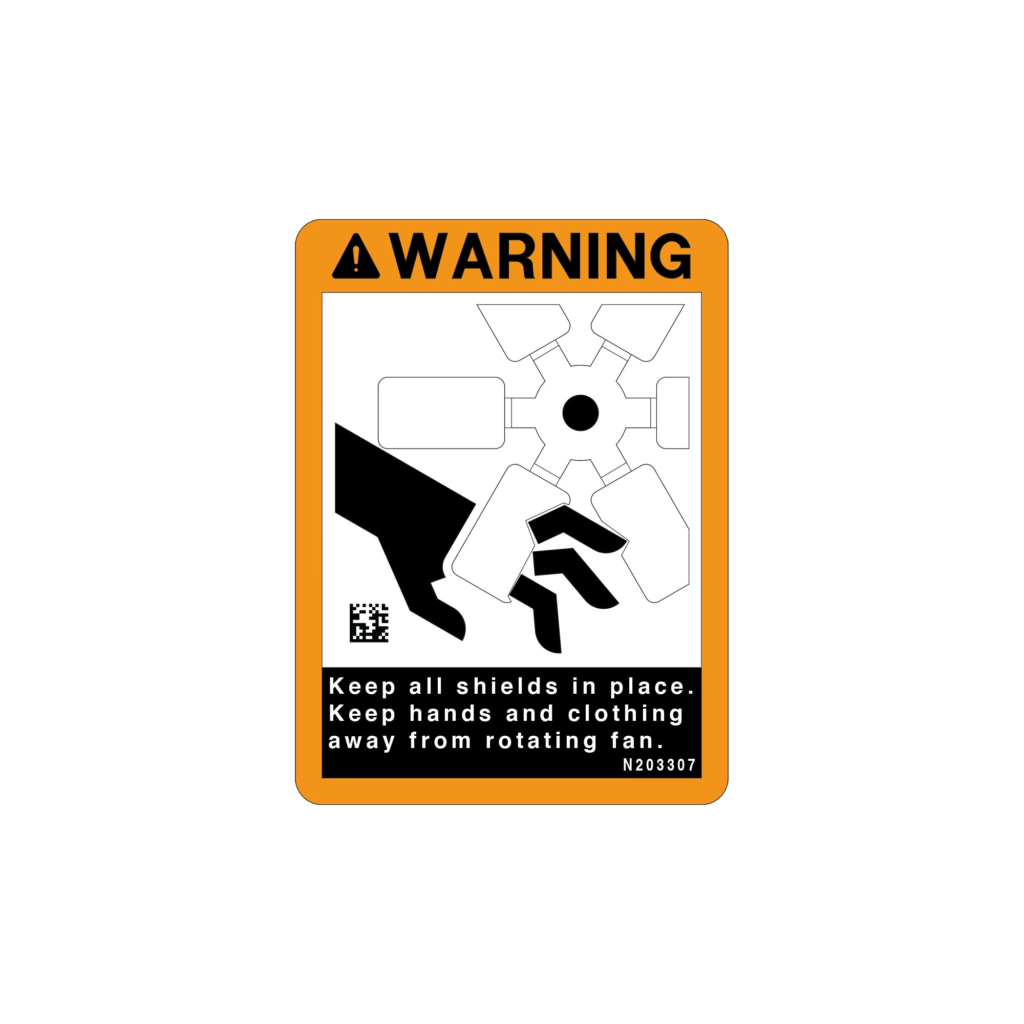 LABEL, DECAL - FAN WARNING