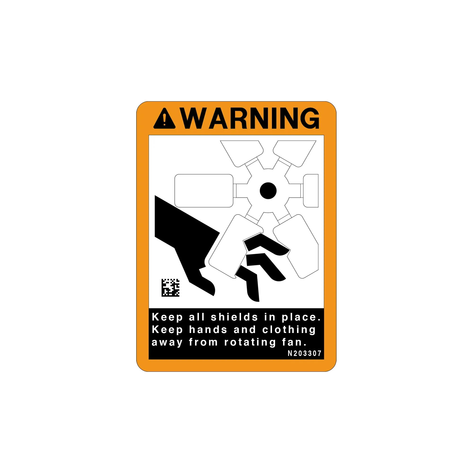 John Deere Fan Warning Decal - N203307