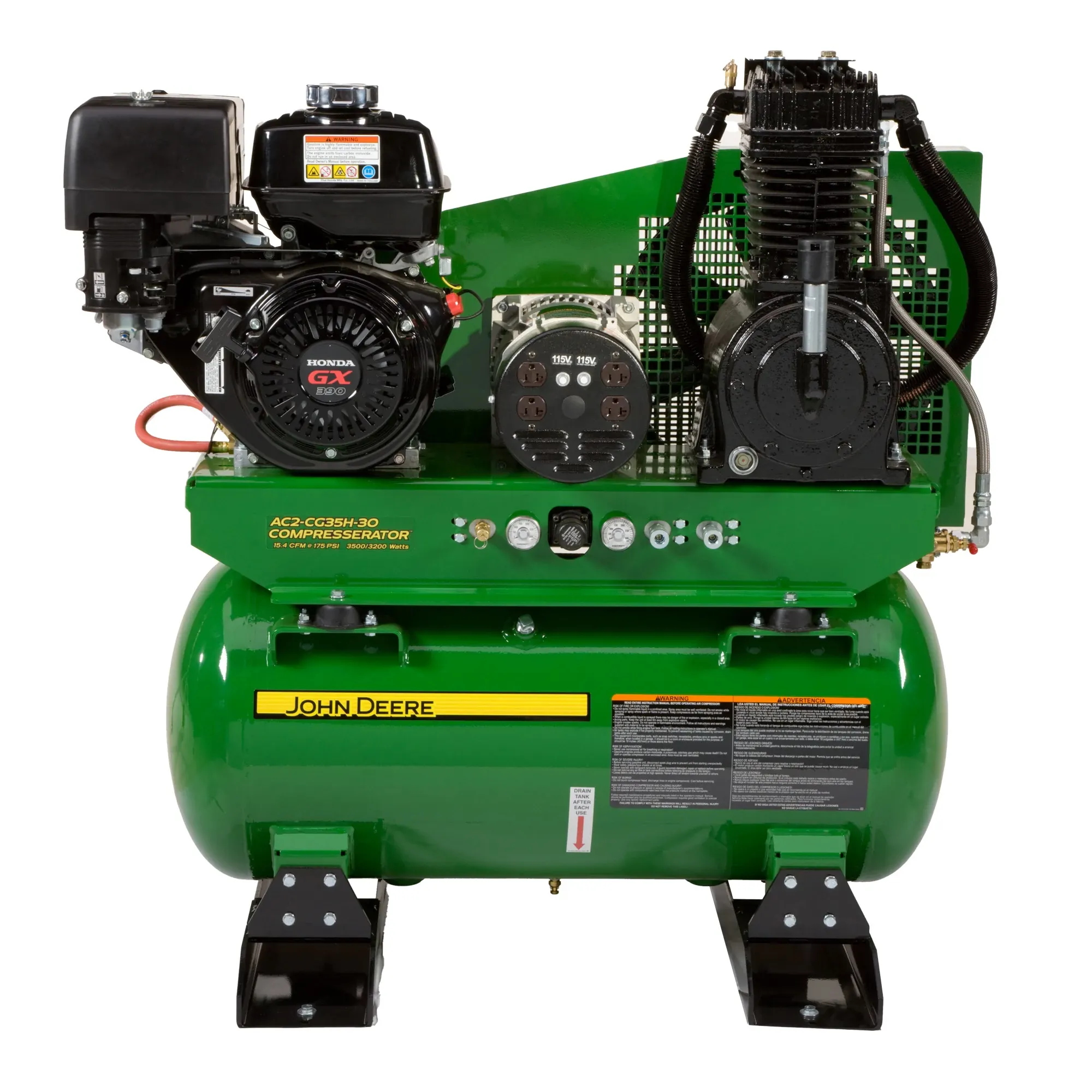 30-U.S. gal., 389-cc Honda GX, 15.7 cfm @ 175 psi,