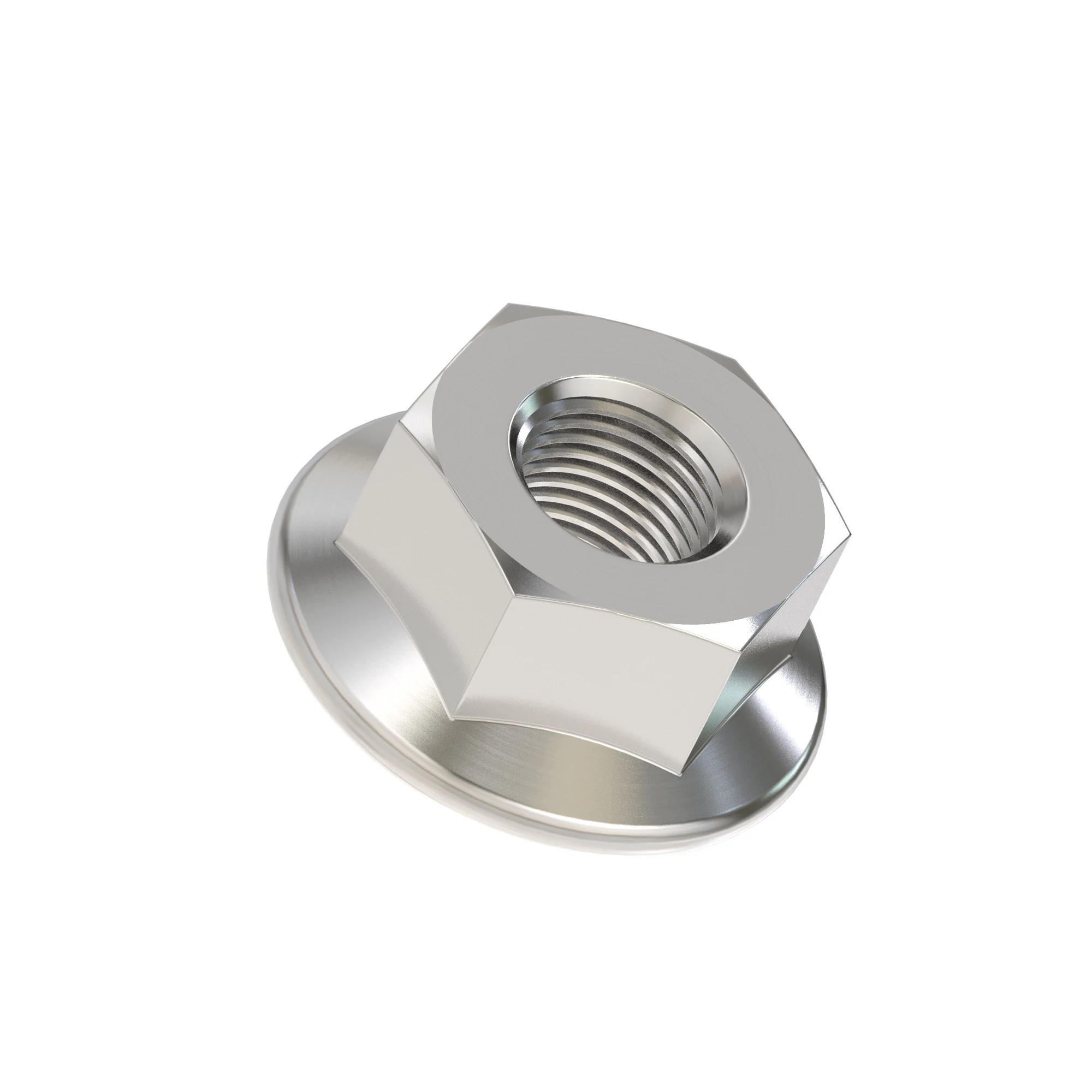 LOCK NUT, FLANGE SERRATED NO. 10-32