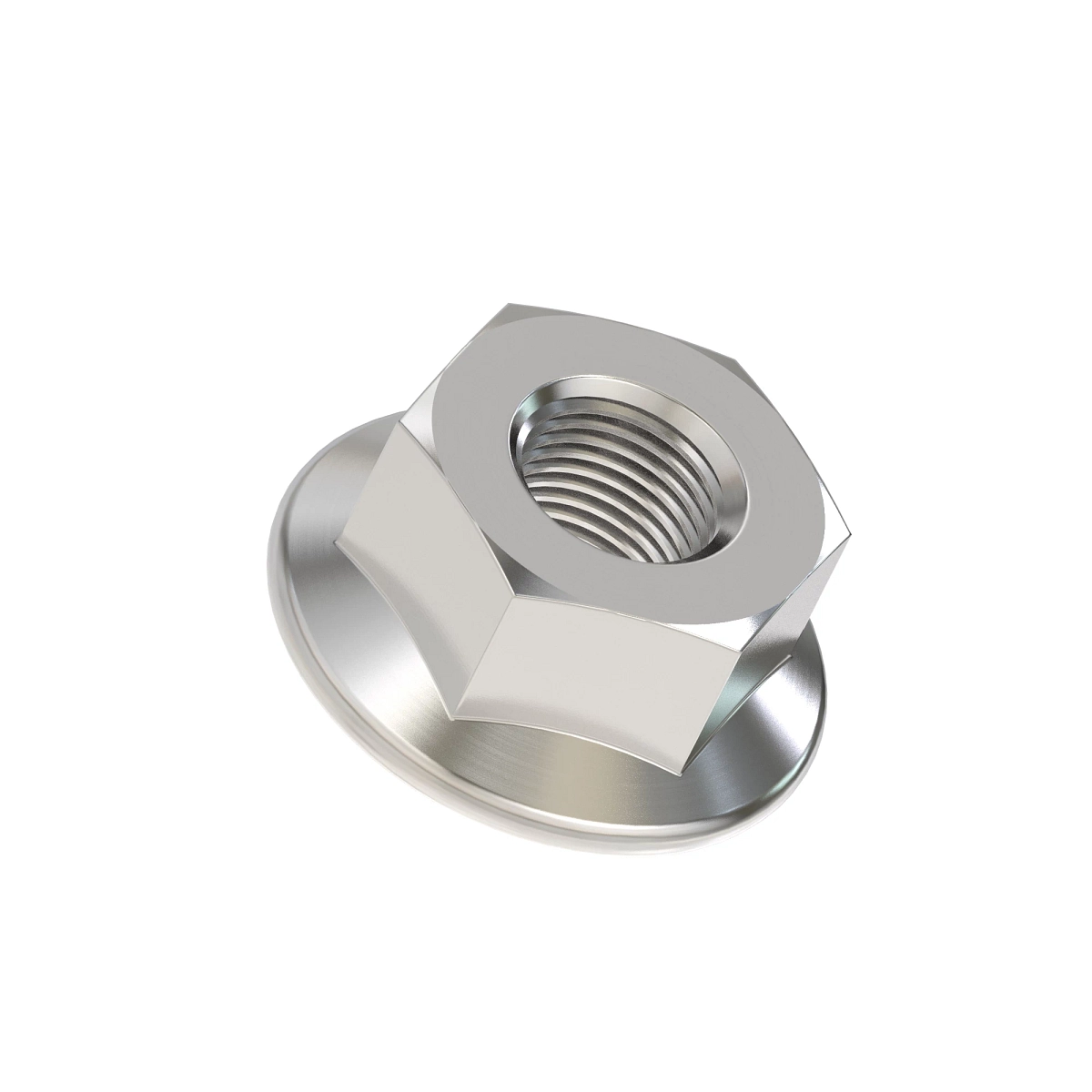 Lock Nut, Flange Serrated No. 10-32