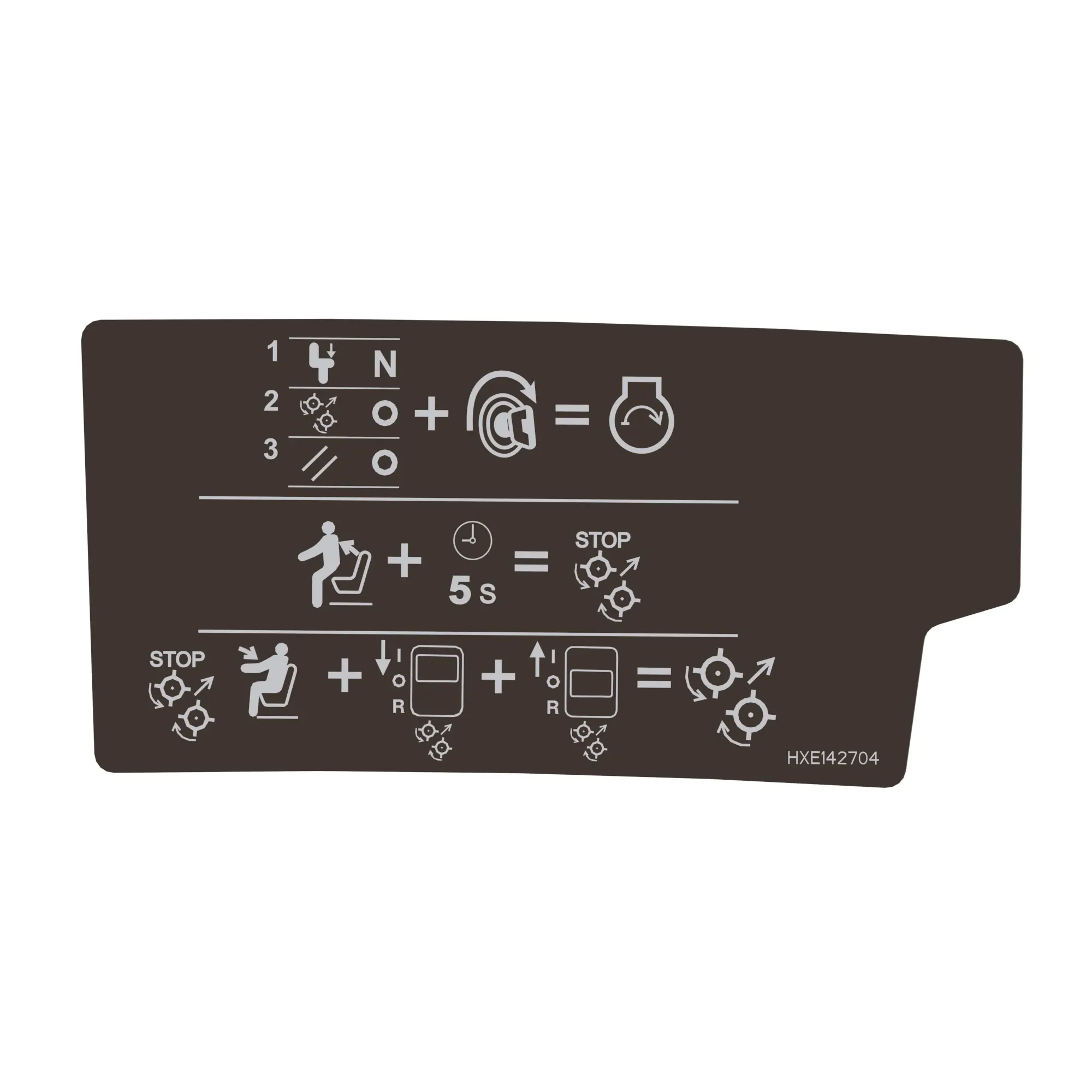 John Deere Command Arm Label - HXE142704