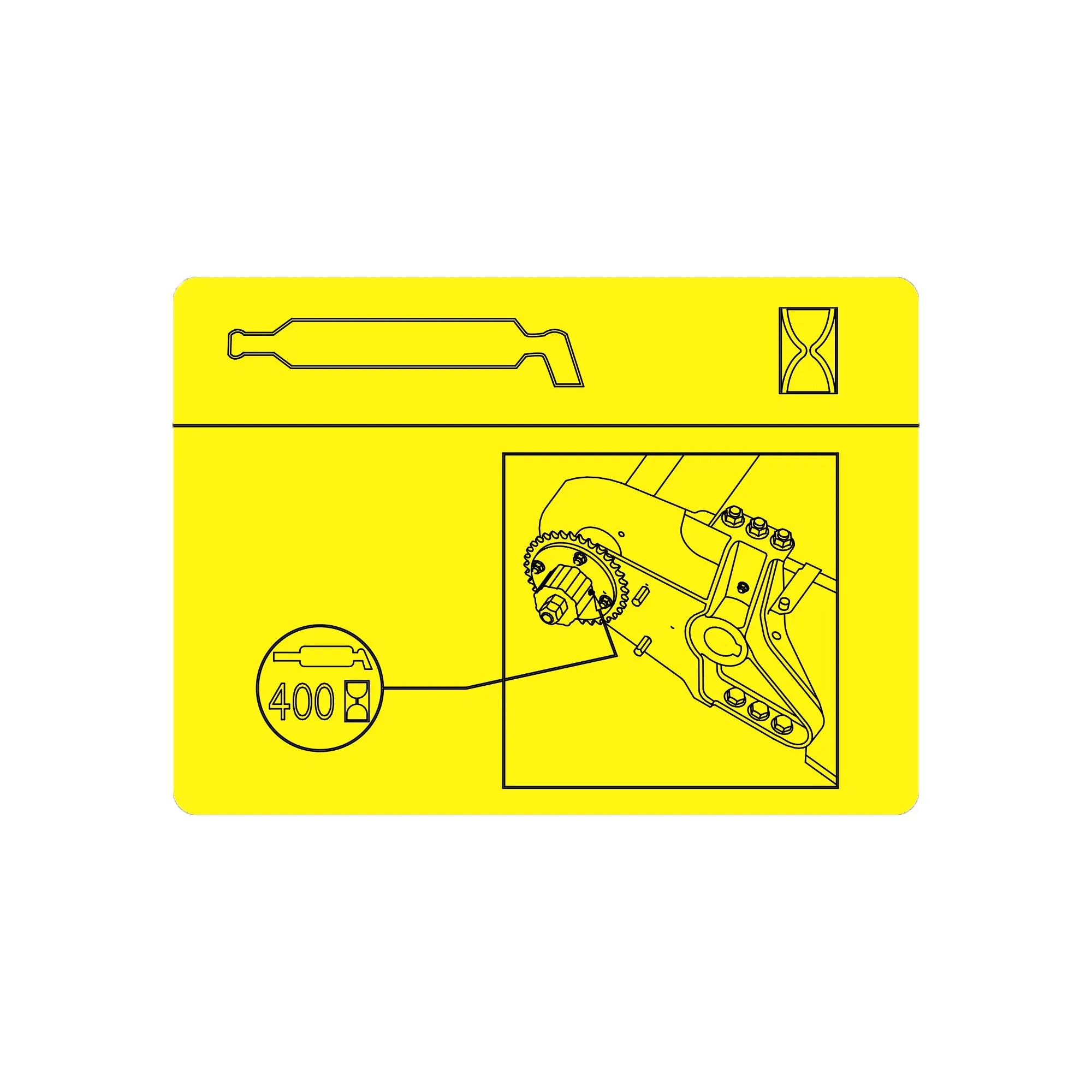 John Deere Feederhouse Slip Clutch Lubricant Label - H202943