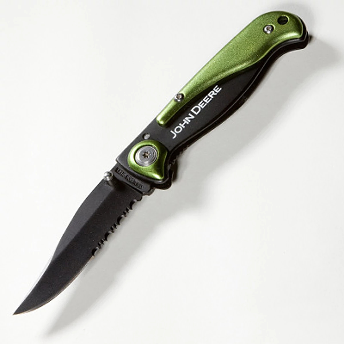 "Folding Pocket Knife with Green Trim"