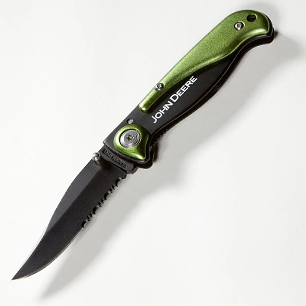 "Folding Pocket Knife with Green Trim"