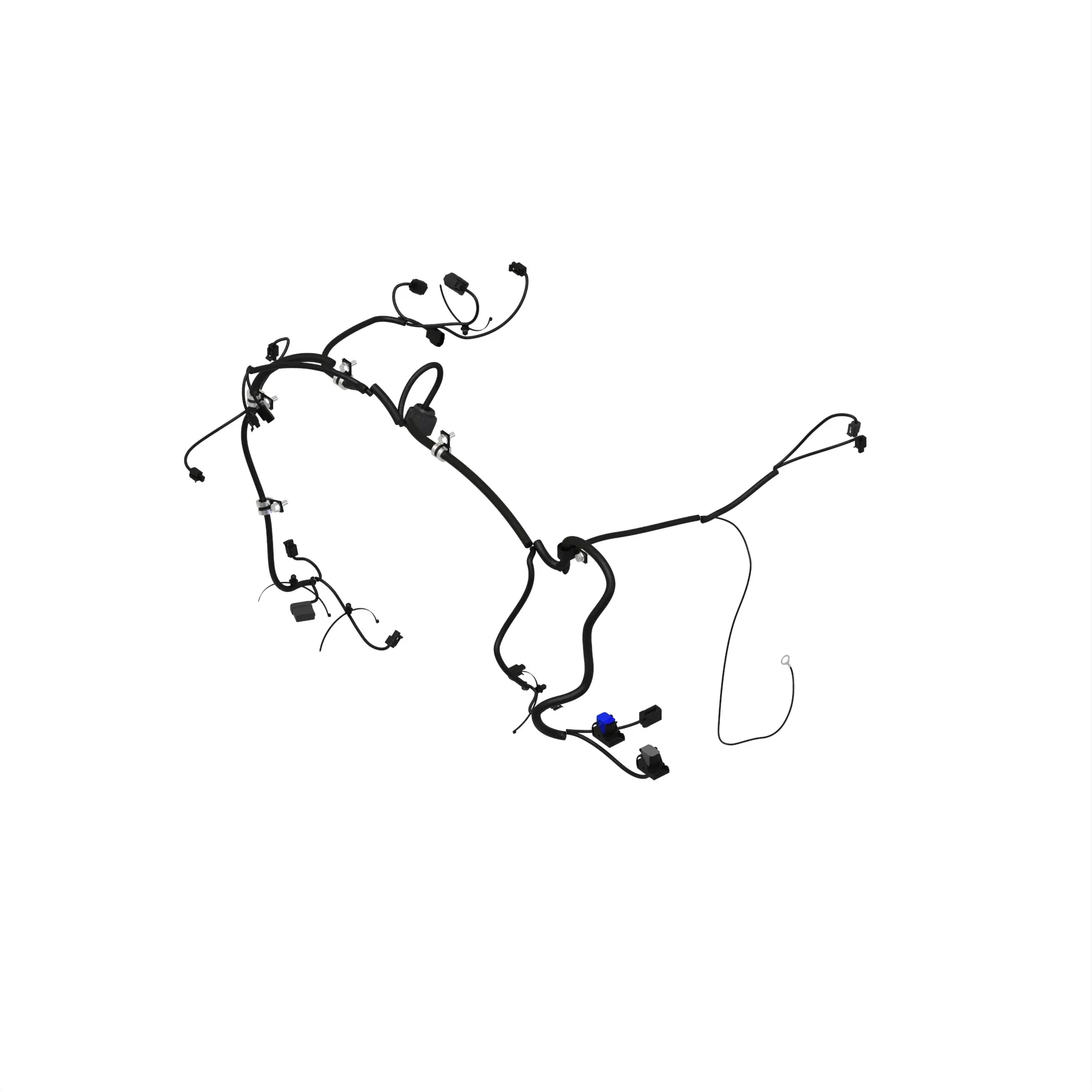 John Deere Engine Wiring Harness with Clamps - AT332413