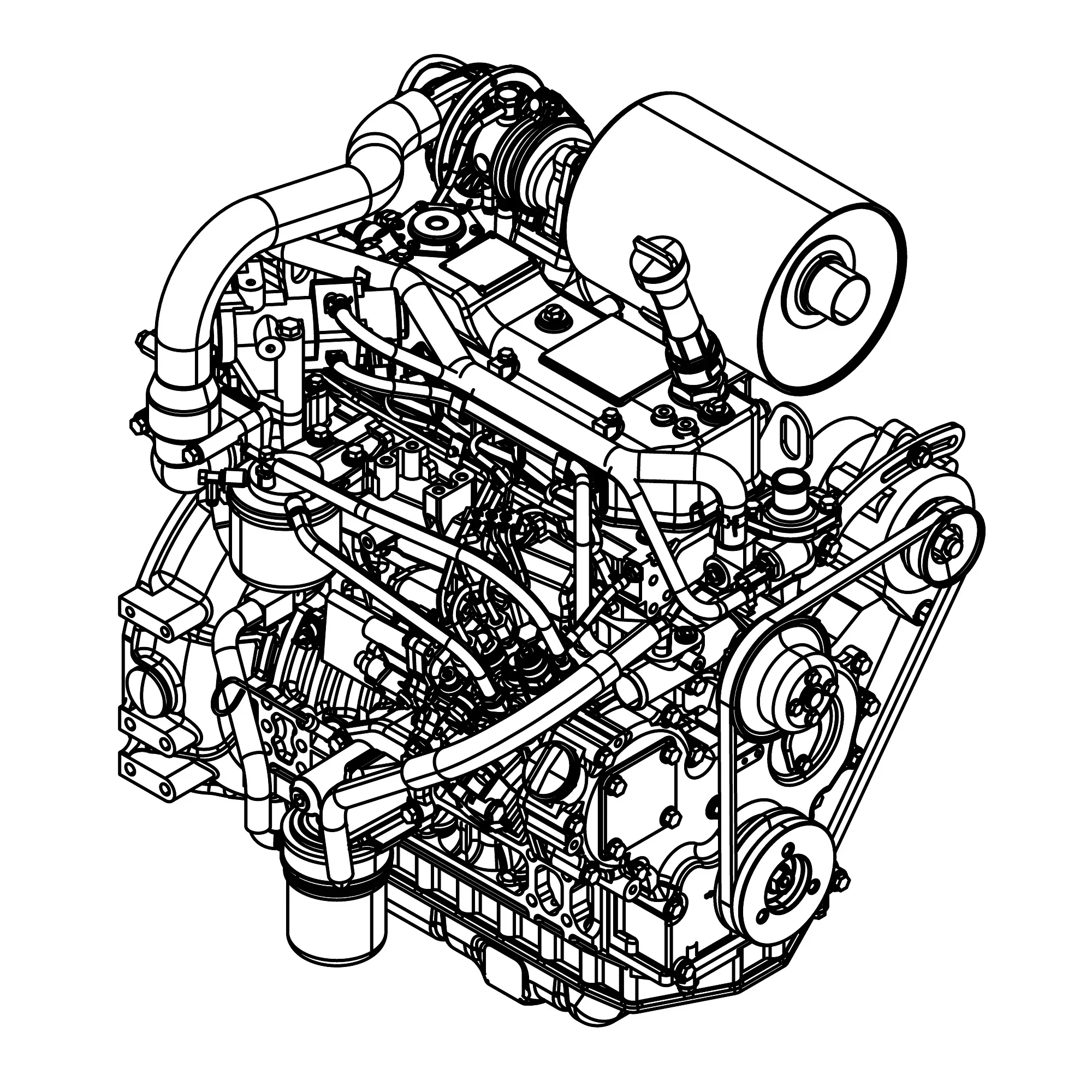 John Deere Short Block Assembly - MIA883523