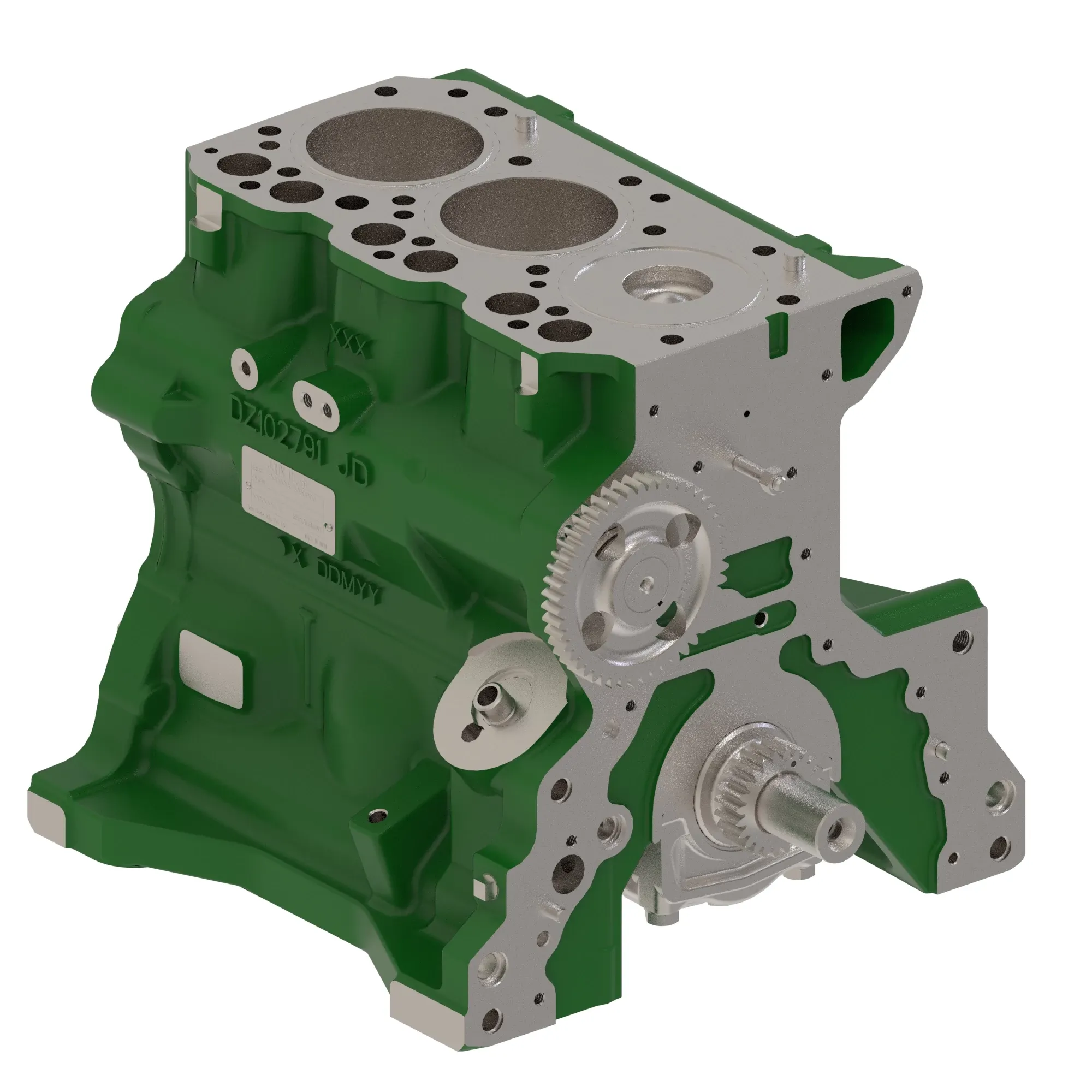 John Deere Short Block Assembly, 3 Cylinder - DZ105196