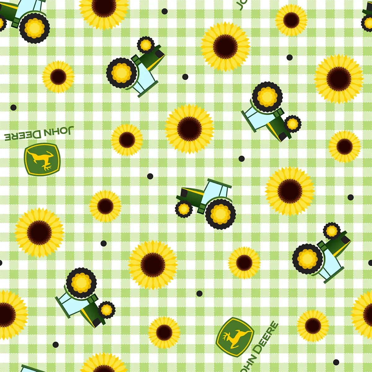 Sunflowers and Tractors - 5 Yard Fabric