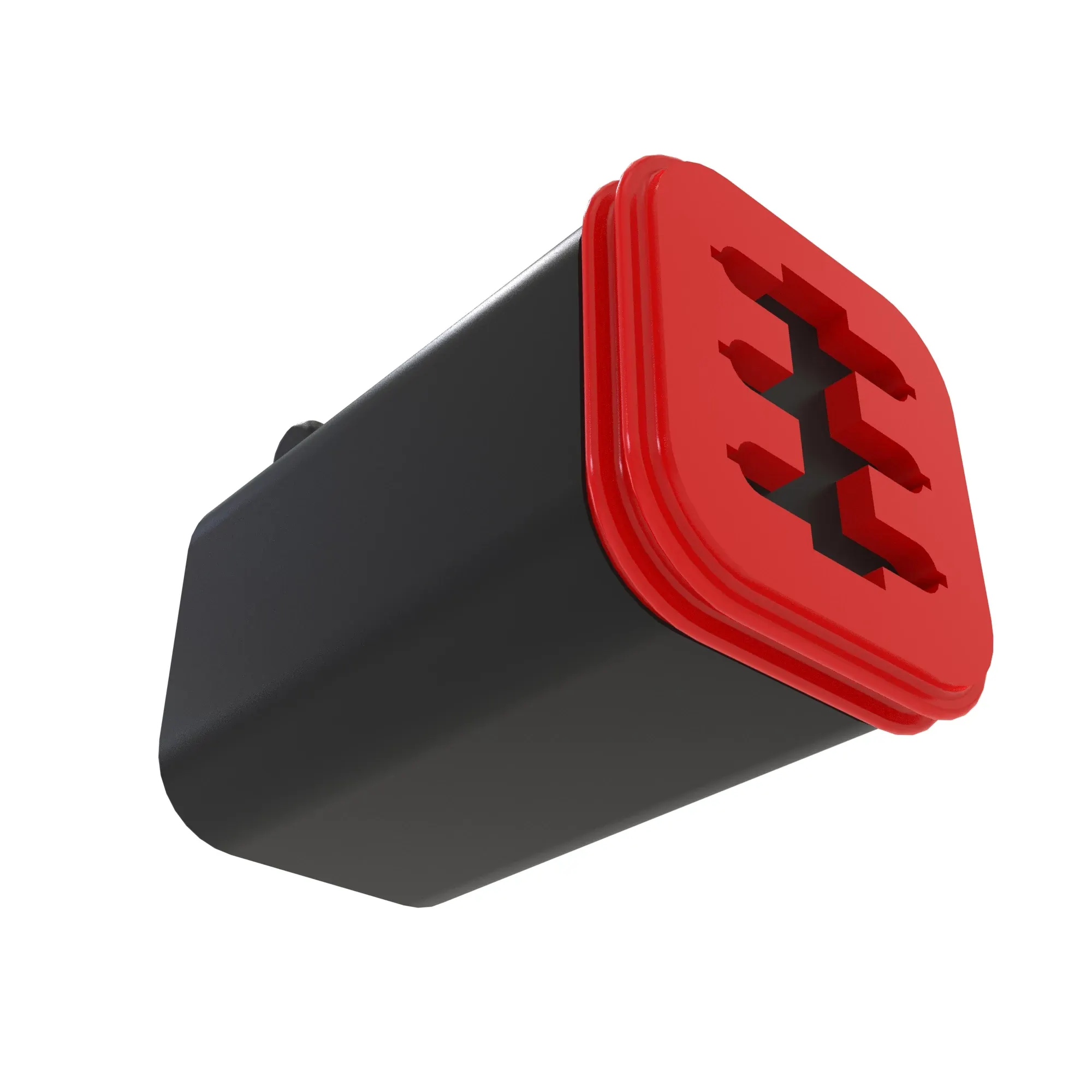 John Deere Black Internal Electrical Connector Housing, 6 Cavities - 57M9957