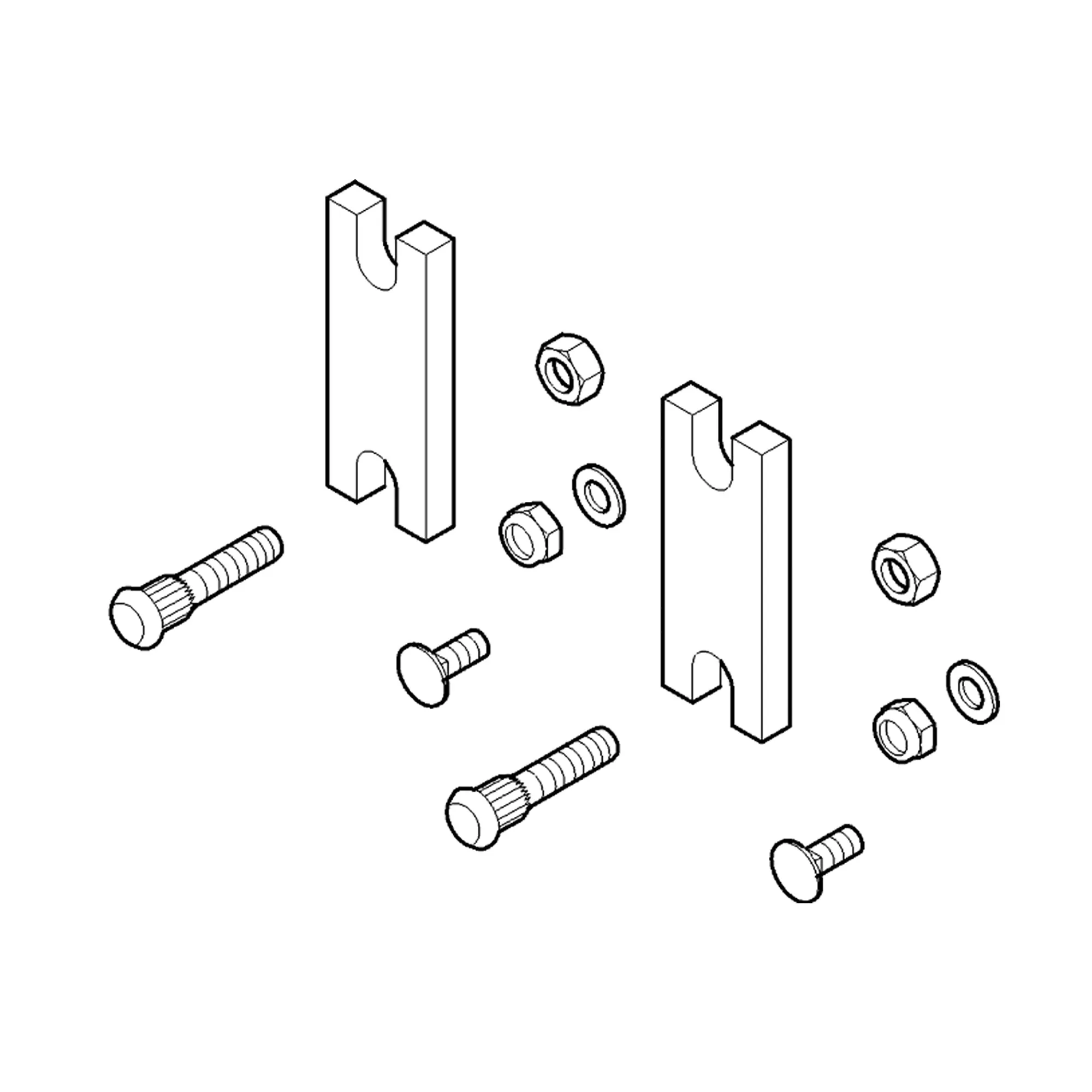 John Deere Drawbar Spacer Hardware Kit - BN240810