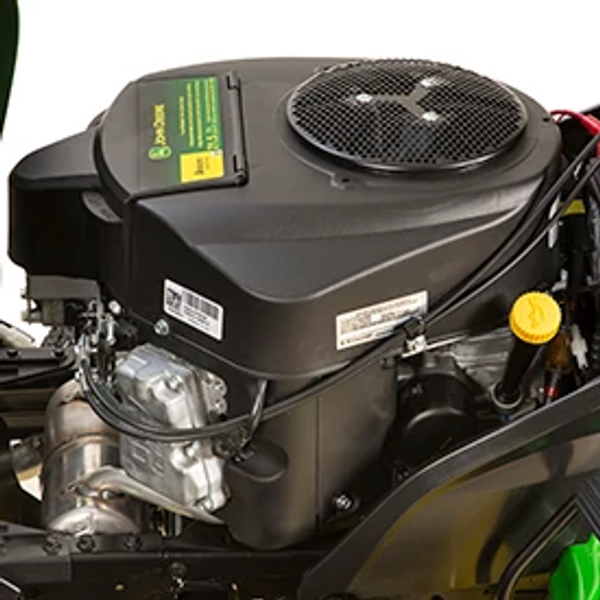 Side close-up of a S240 lawn tractor's engine