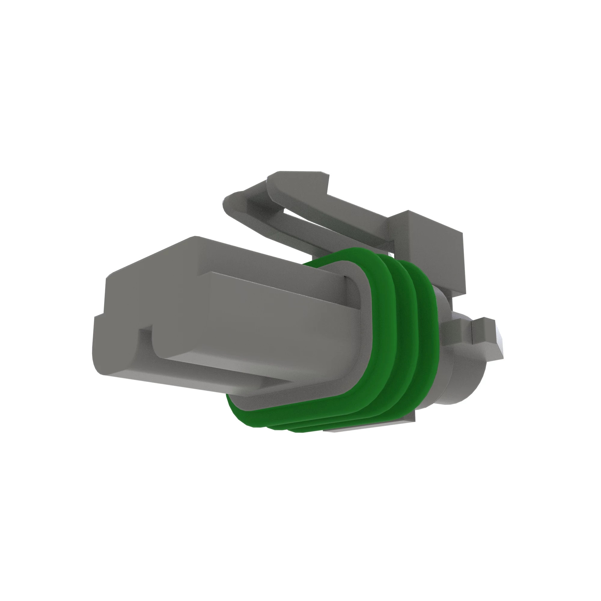 John Deere Light Gray External Electrical Connector Housing, 2 Cavities - 57M8161