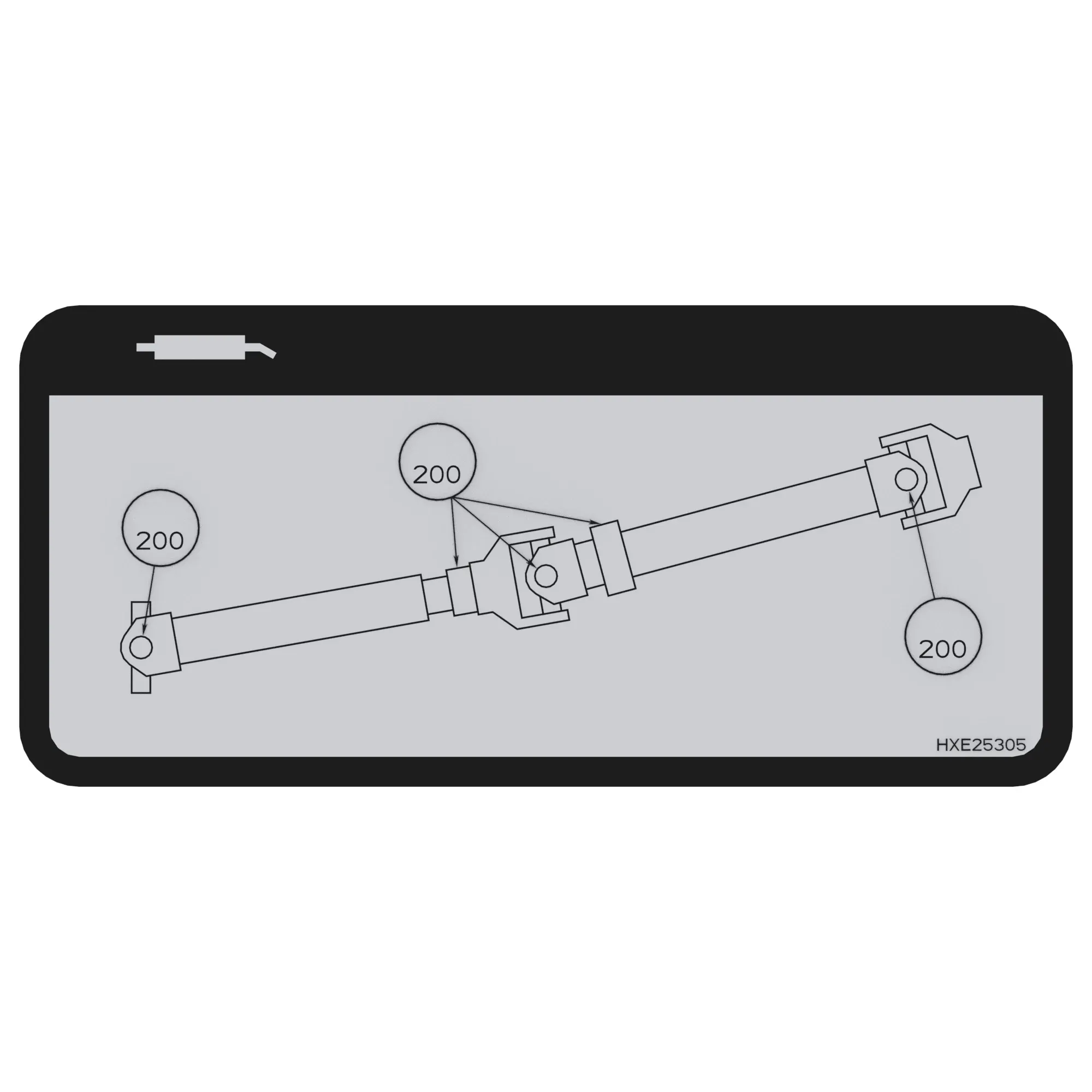 John Deere Driveshaft Lubricant Label - HXE25305