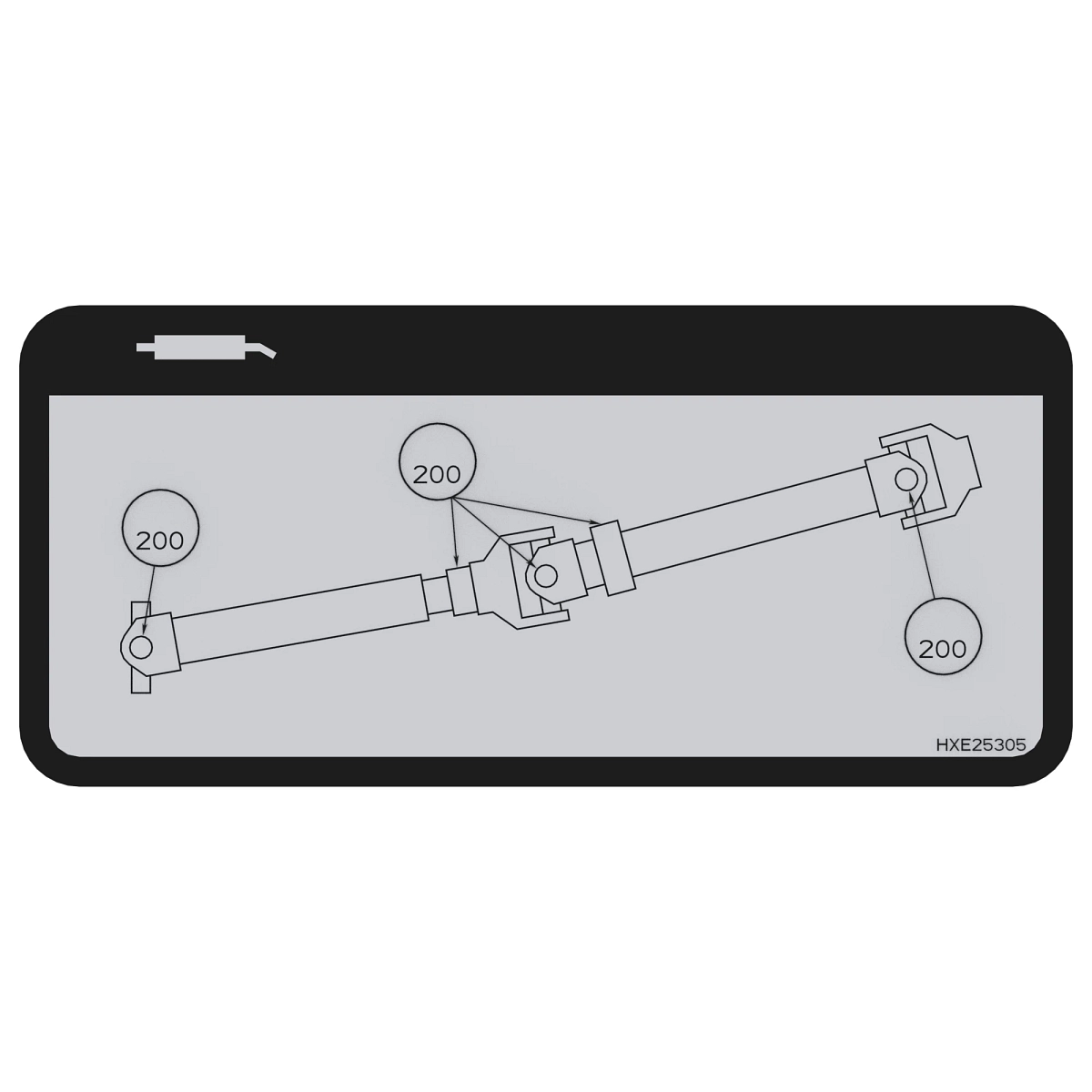 John Deere Driveshaft Lubricant Label - HXE25305