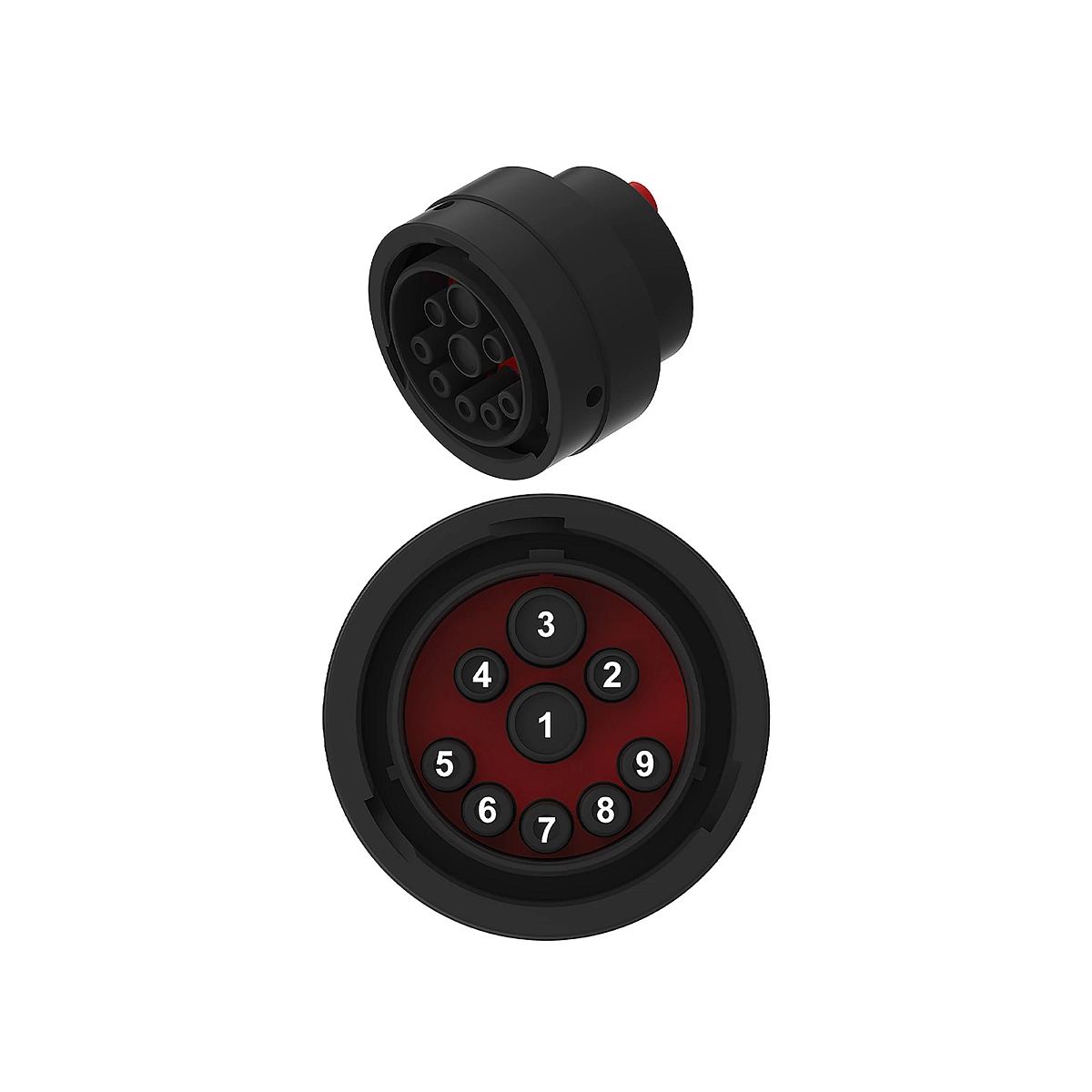 Conn Tyco HDP20 9W Ms Blk Plstc