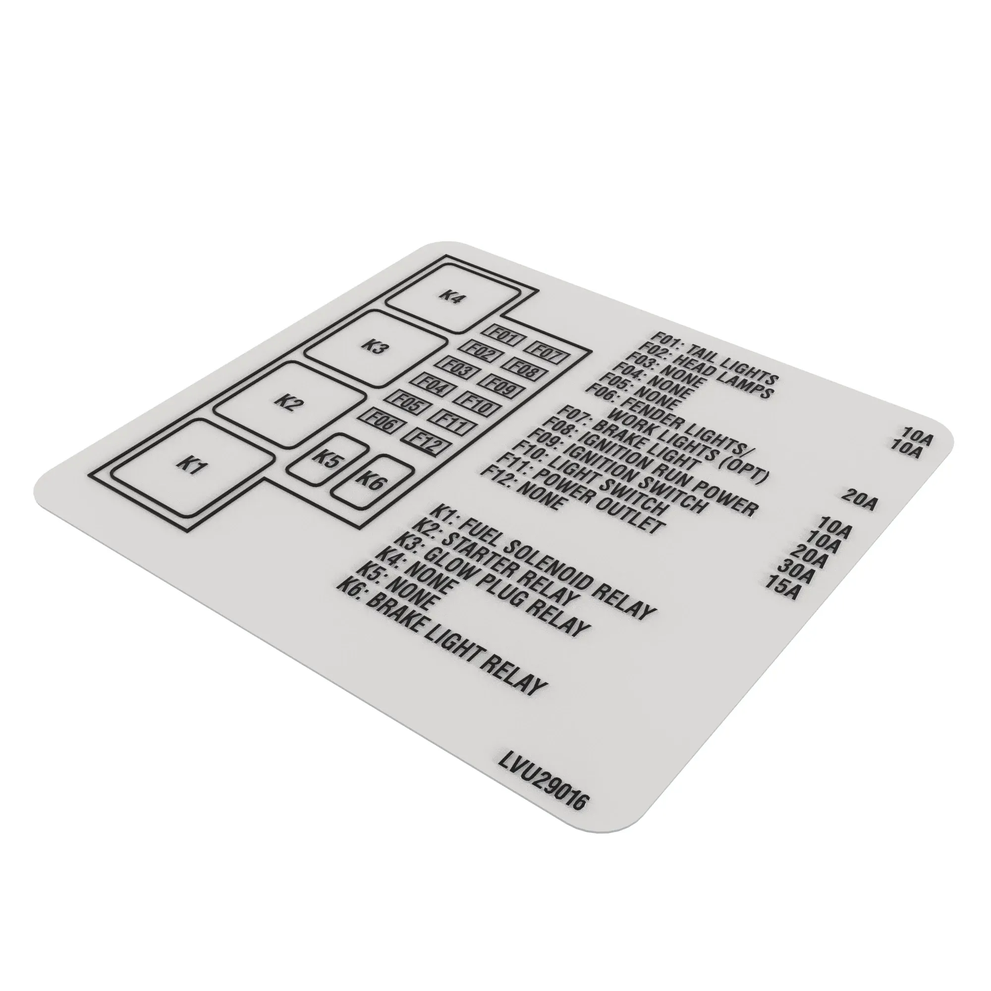 LABEL, POWER DISTRIBUTION CENTER