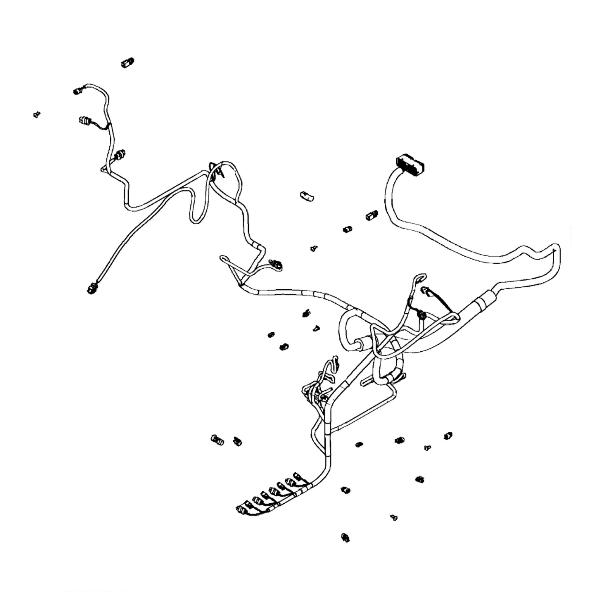 John Deere Loader Frame Chassis Wiring Harness - AT484639