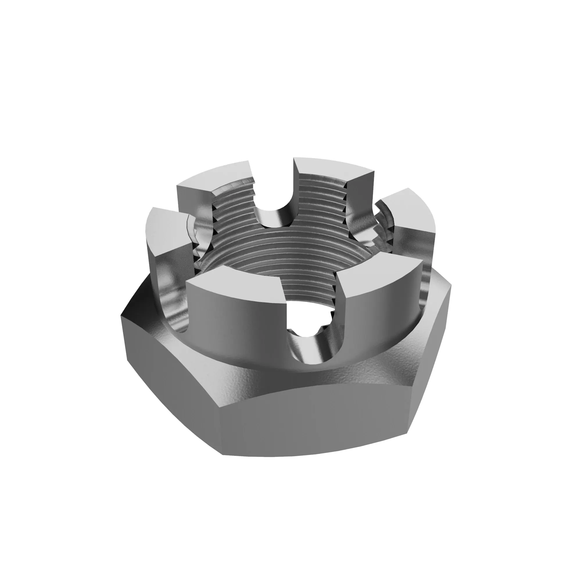 NUT, METRIC, THIN HEX CASTLE