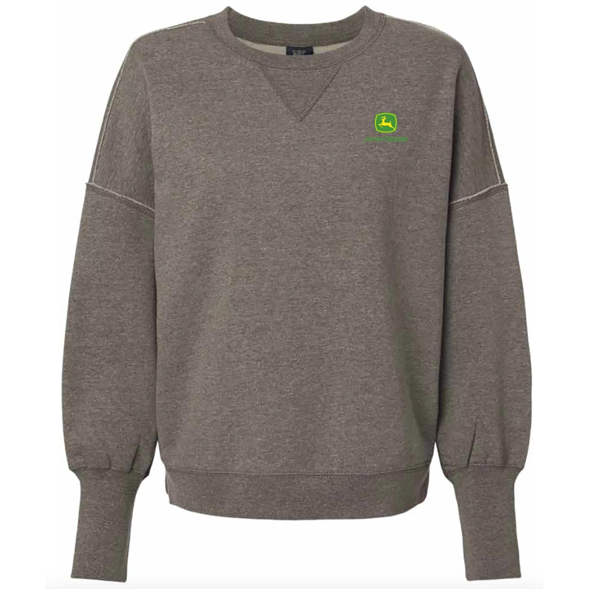 Women's Sueded Crewneck Sweatshirt - Charcoal