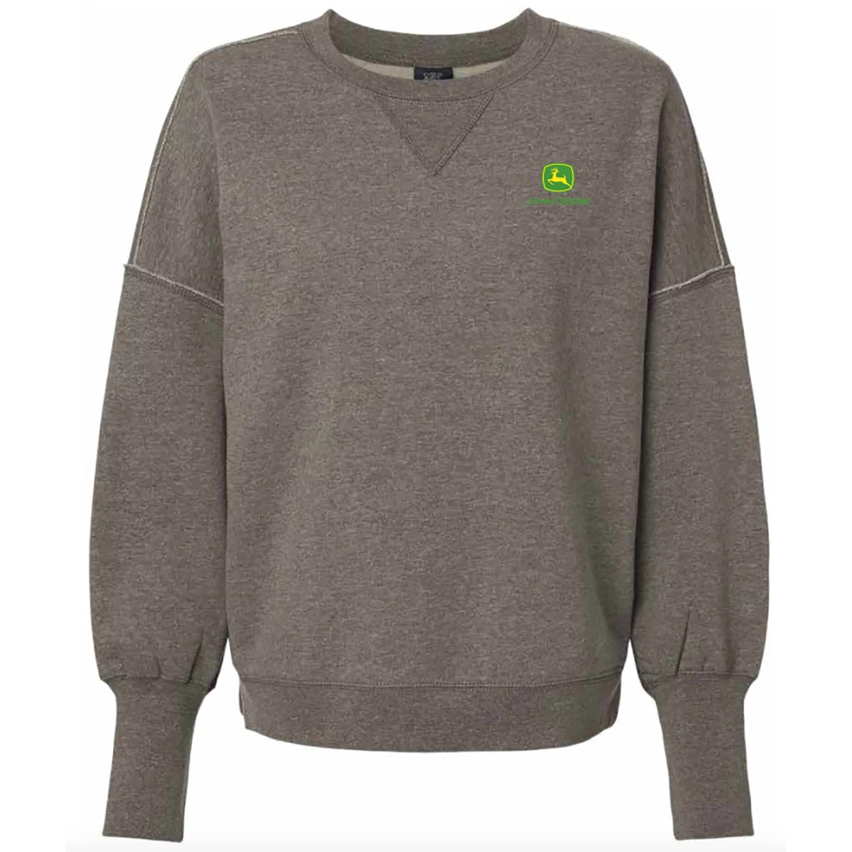 Women's Sueded Crewneck Sweatshirt - Charcoal