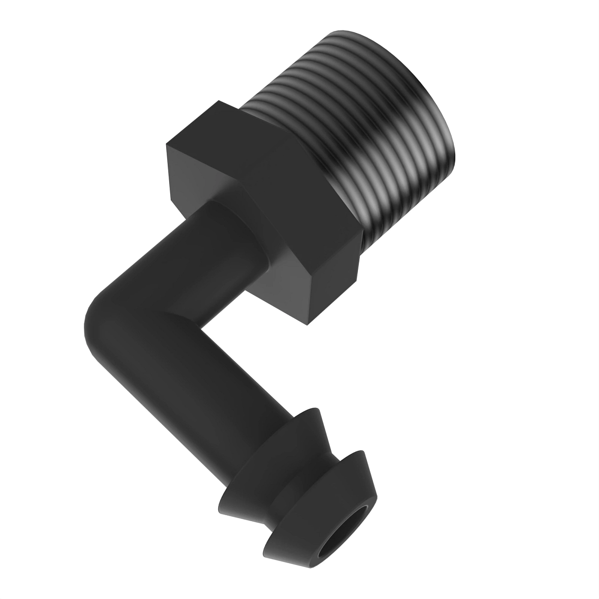 Elbow, 1/4"MPT X 1/4"BARB