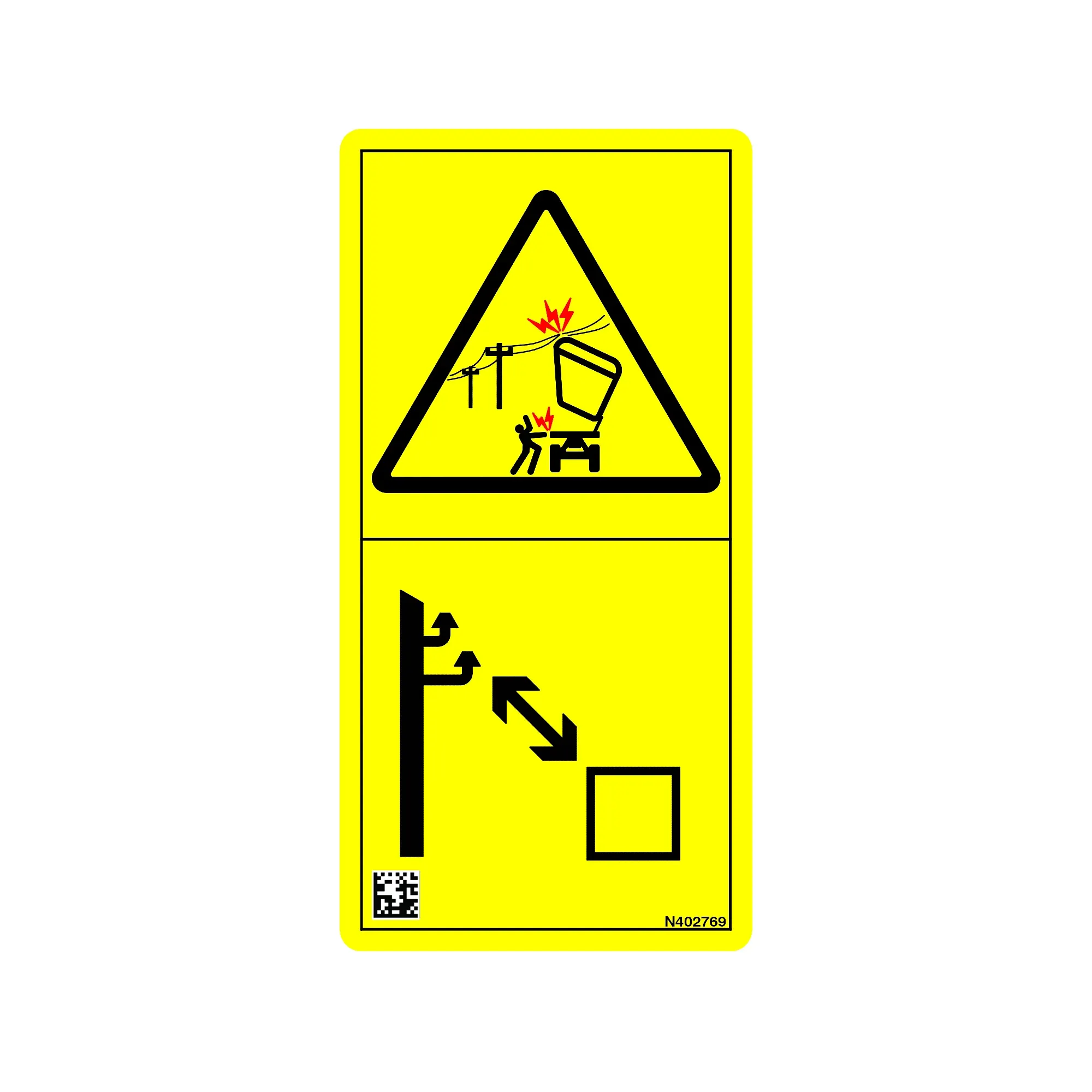 John Deere Electric Text Free Danger Label - N402769