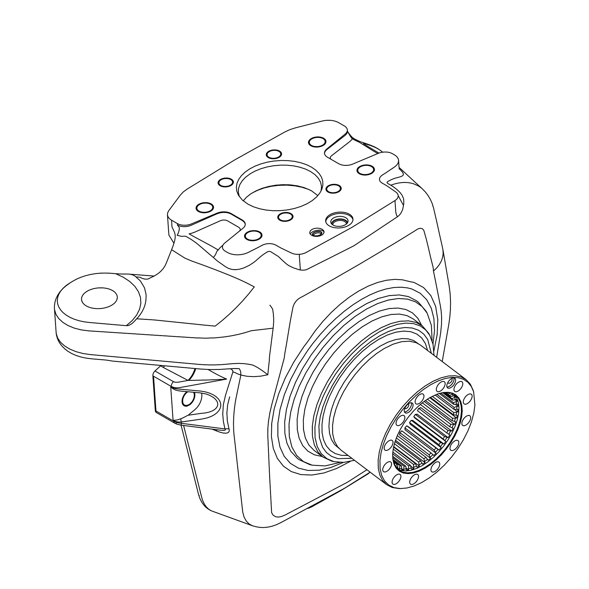 John Deere MFWD Knuckle Housing, Left Side - L212744