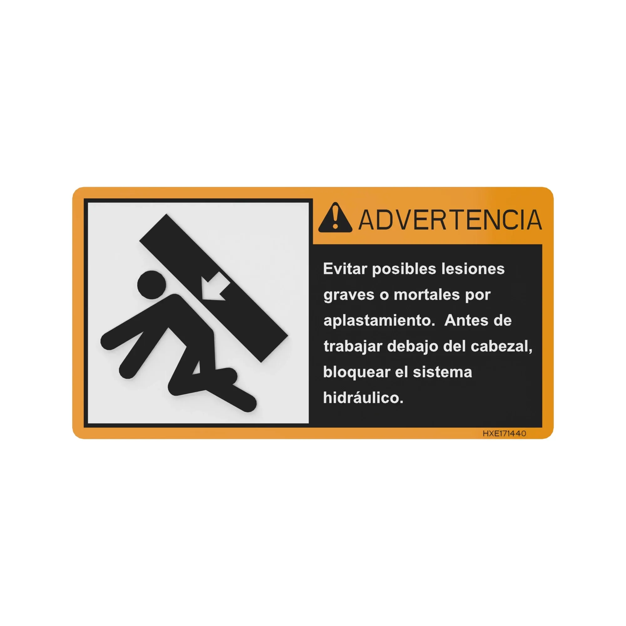John Deere Warning Safety Sign - HXE171440