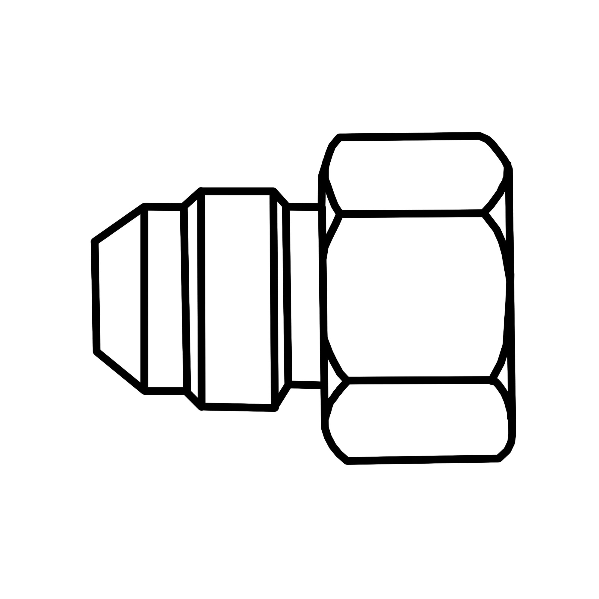 John Deere Straight Adapter Fitting - R64170