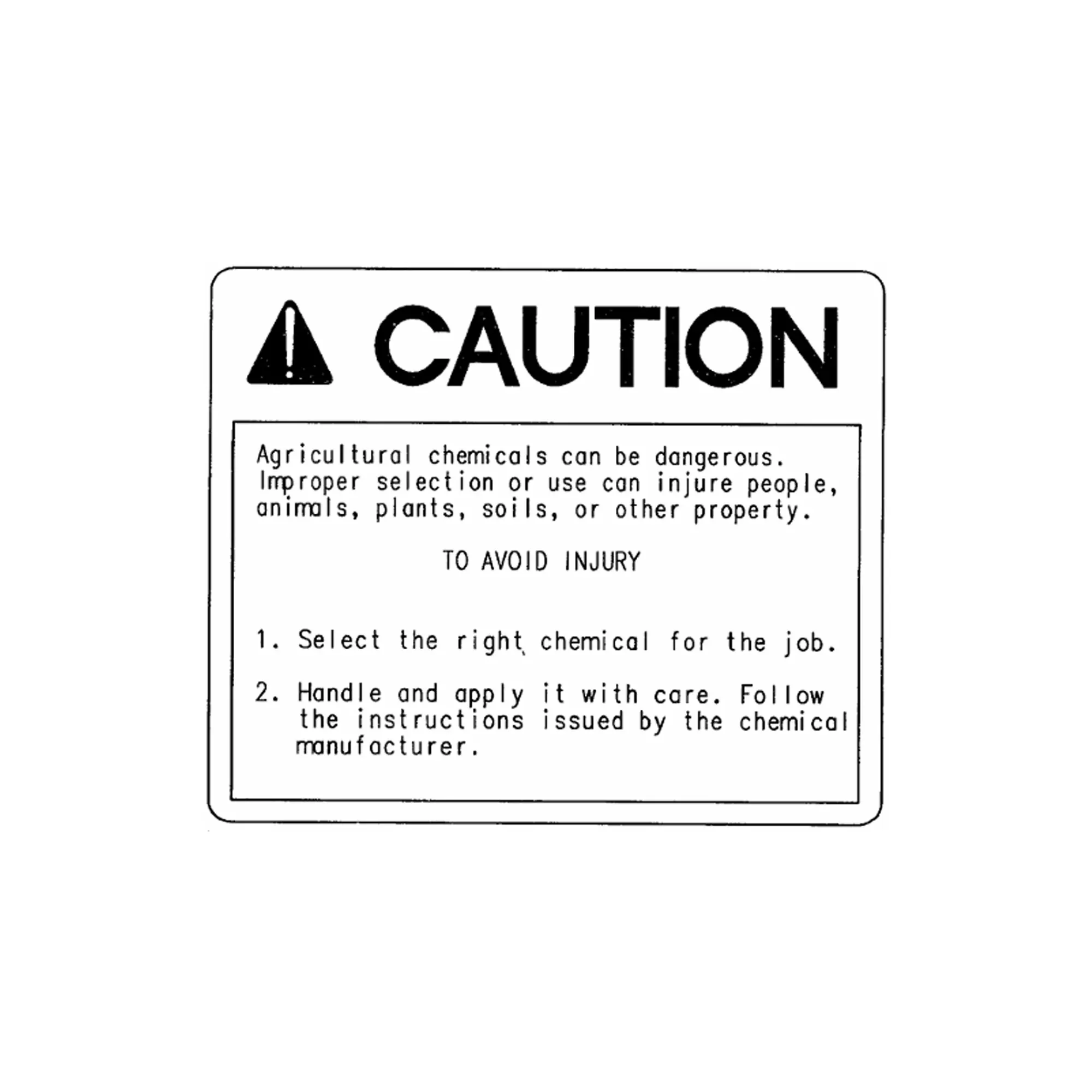 John Deere Caution Sign - A53352