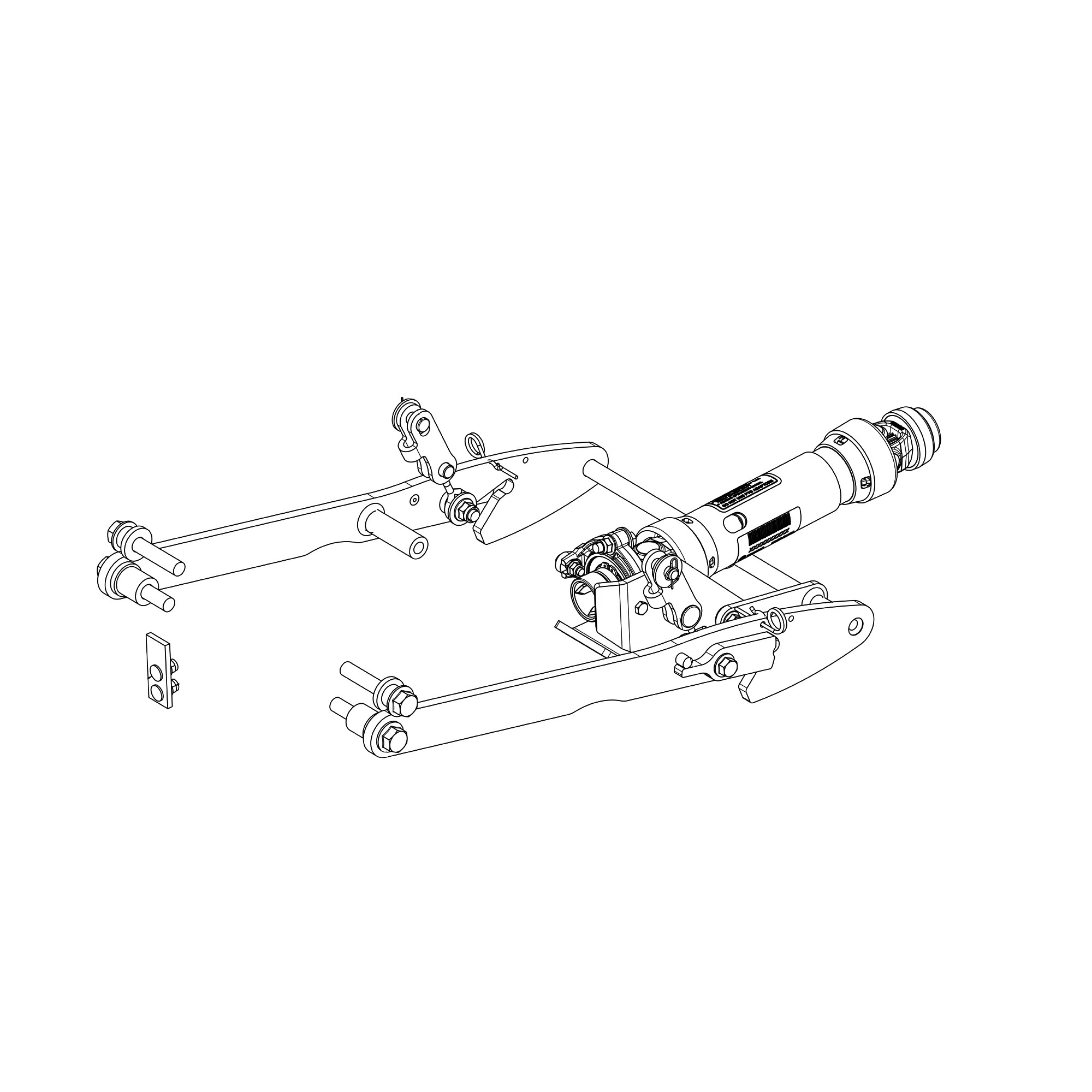 John Deere Mechanical Mower Lift Arm Attachment - BXX10232