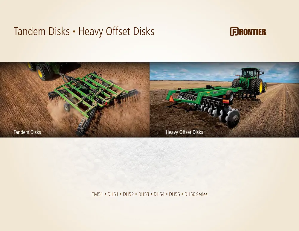 Frontier Tandem Disks Heavy Offset Disks Brochure cover