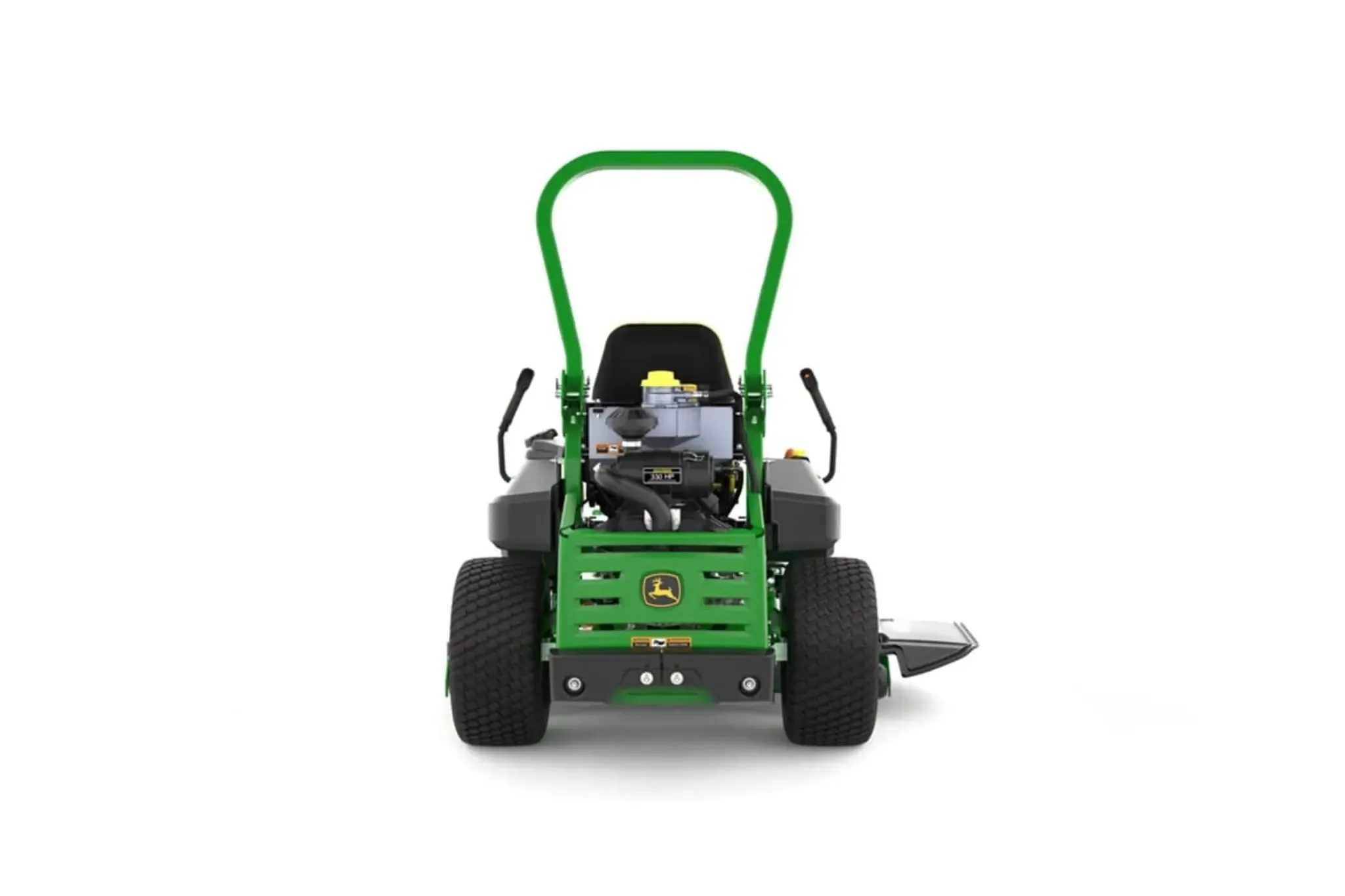 Rear-facing view of Z965R EFI ZTrak zeroâ€‘turn mower.
