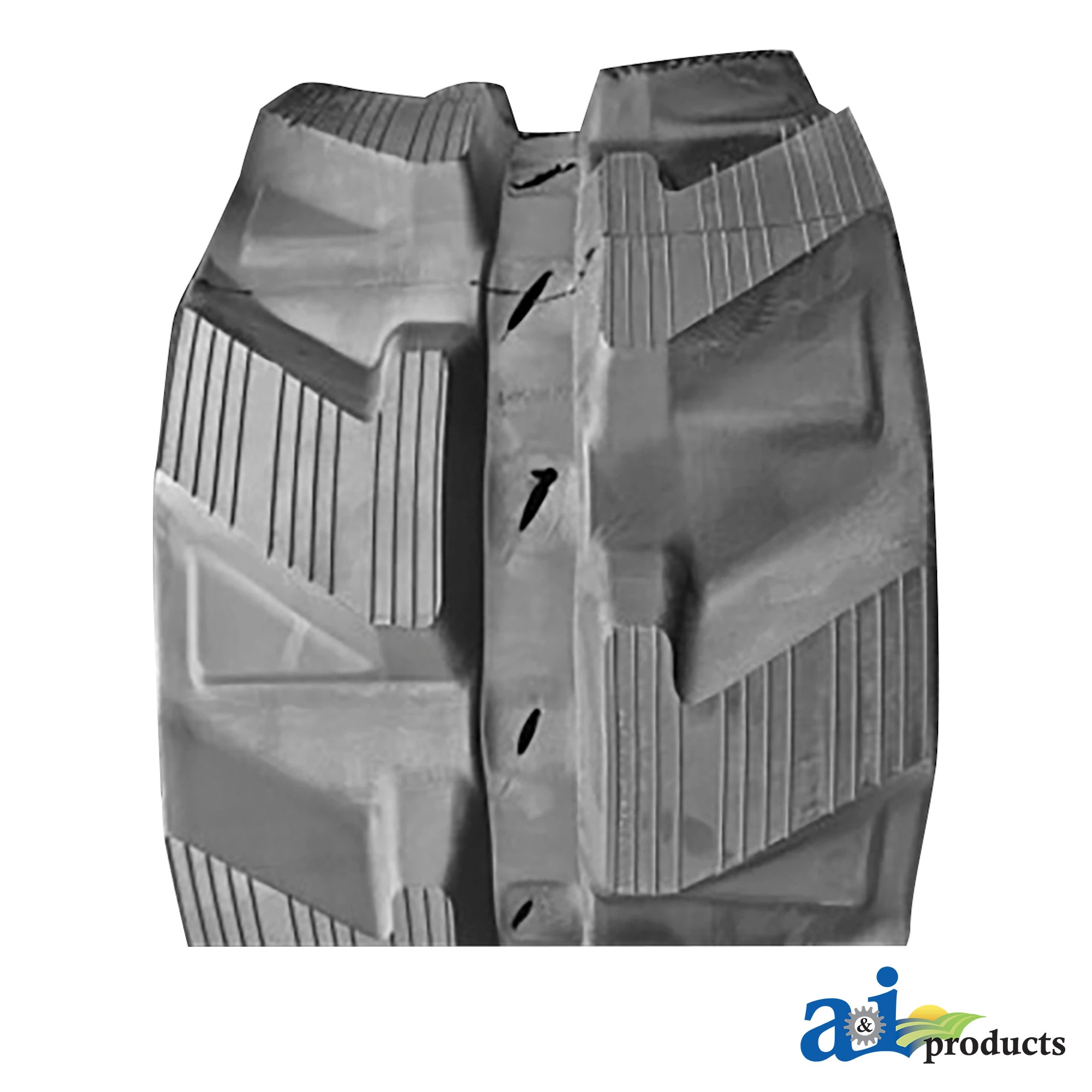 A&I Products D3 Tread Pattern Rubber Track, Width 400 mm, Pitch 72.5 mm, Links 74 - A-400725W74