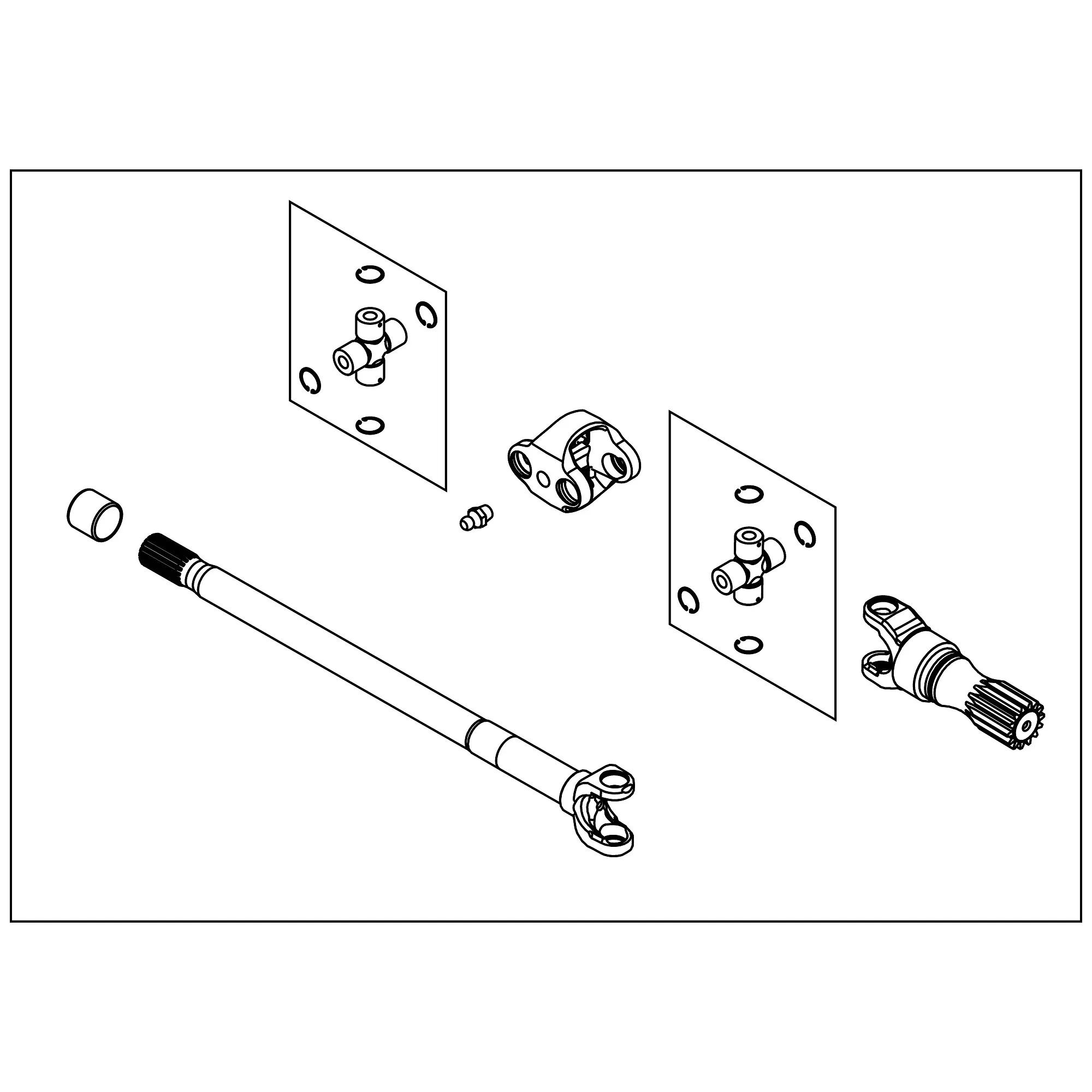 John Deere Double U-Joint Universal Driveshaft - AL220310