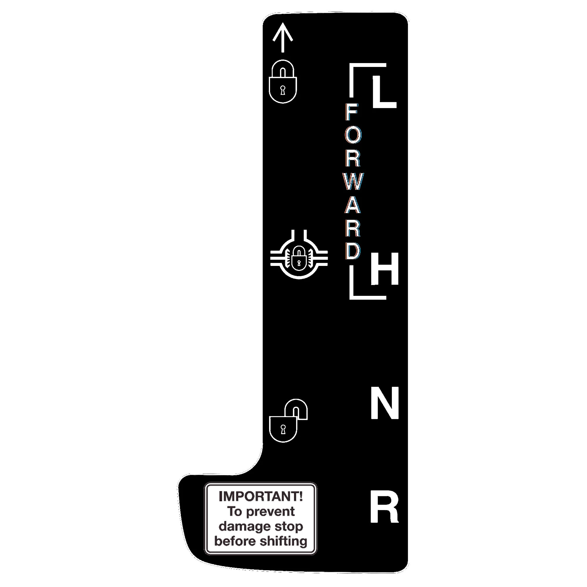 John Deere Shift Quadrant Label - M159539