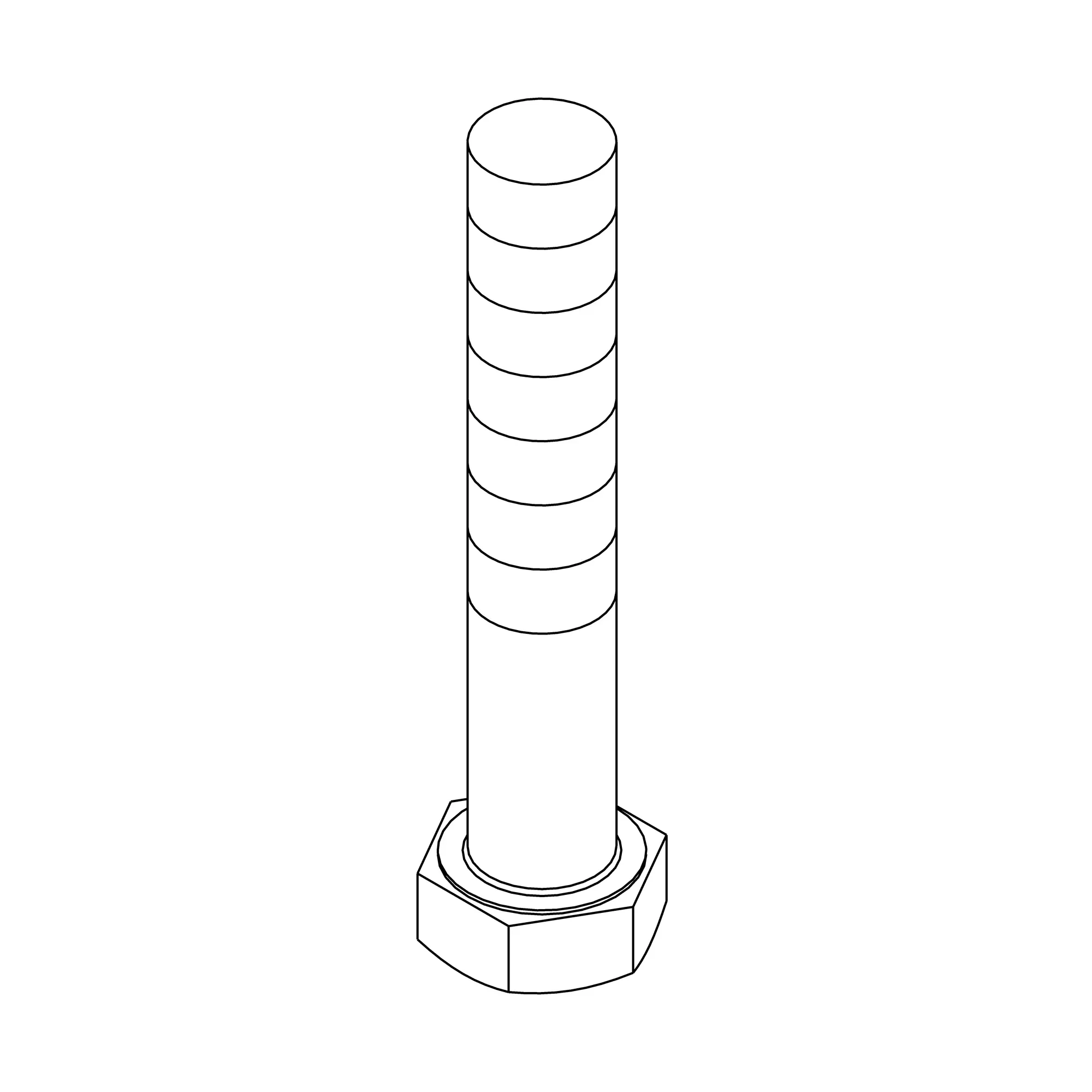 John Deere Hexagonal Head Screw, M24 X 140 - 19M7937