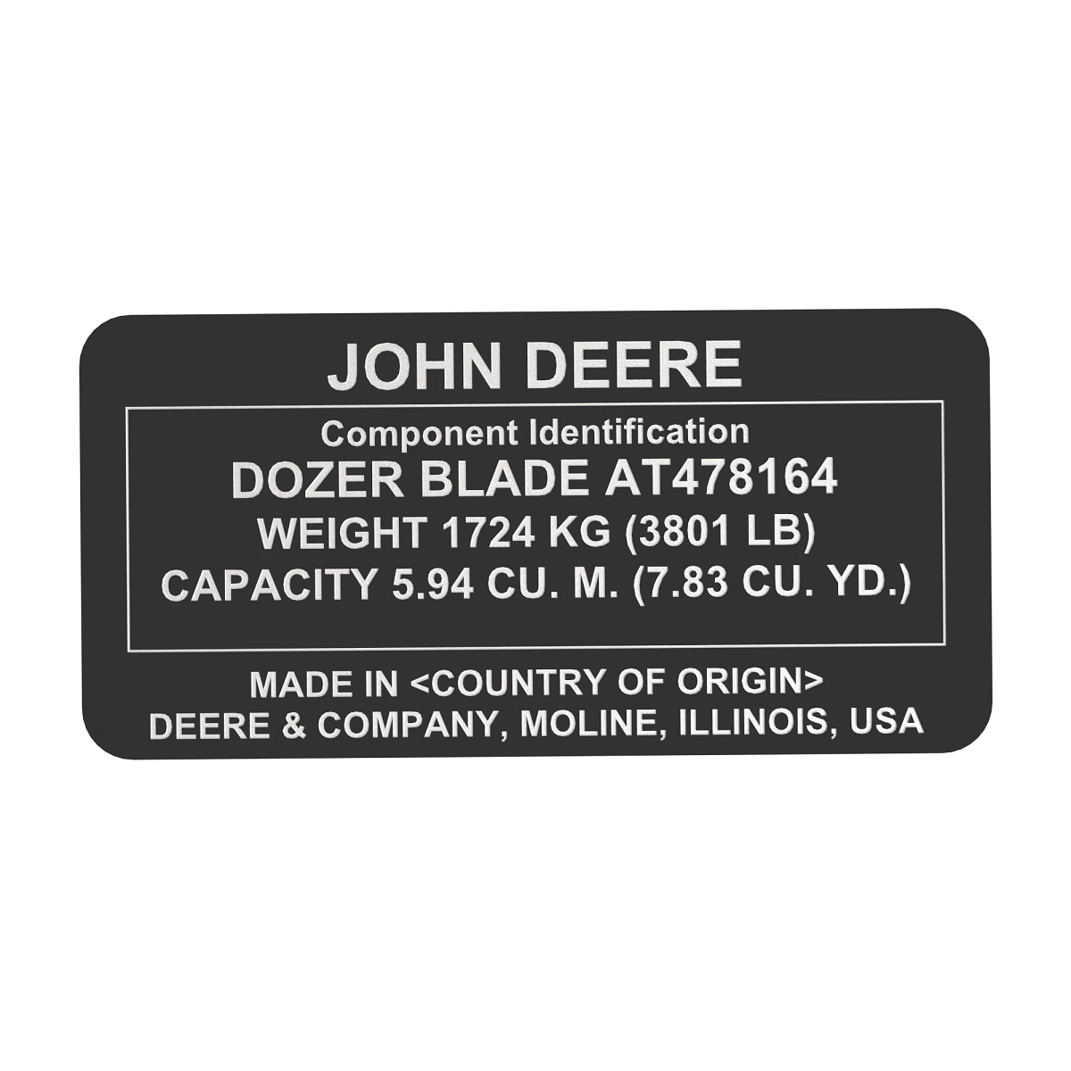 Plate, Identification