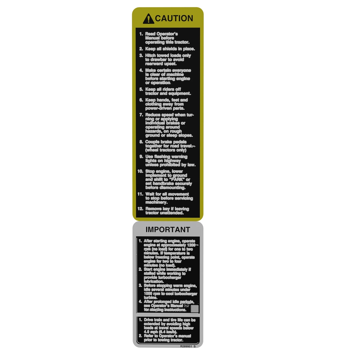 Label, Caution