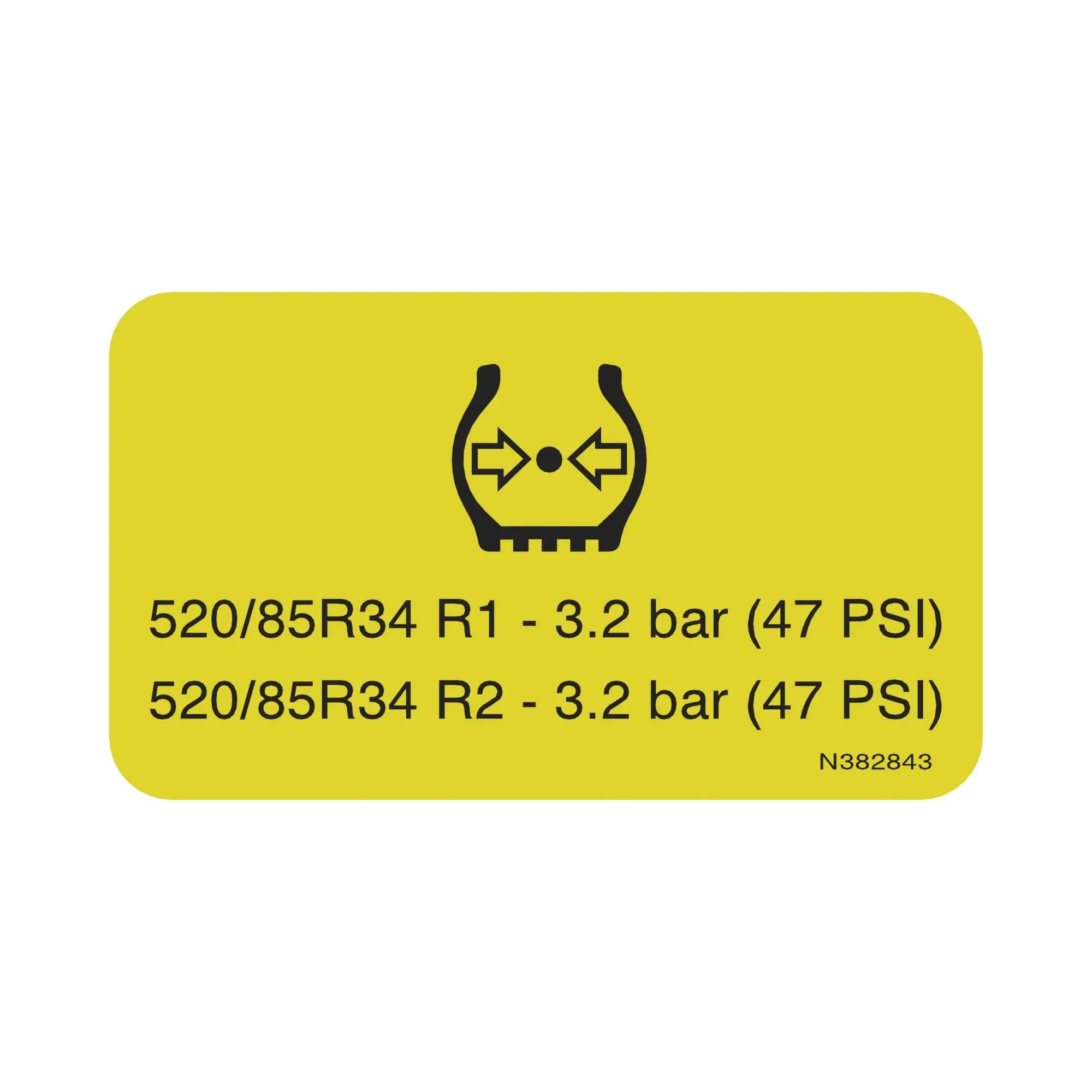John Deere Guide Tire Press Text Free Label - N382843