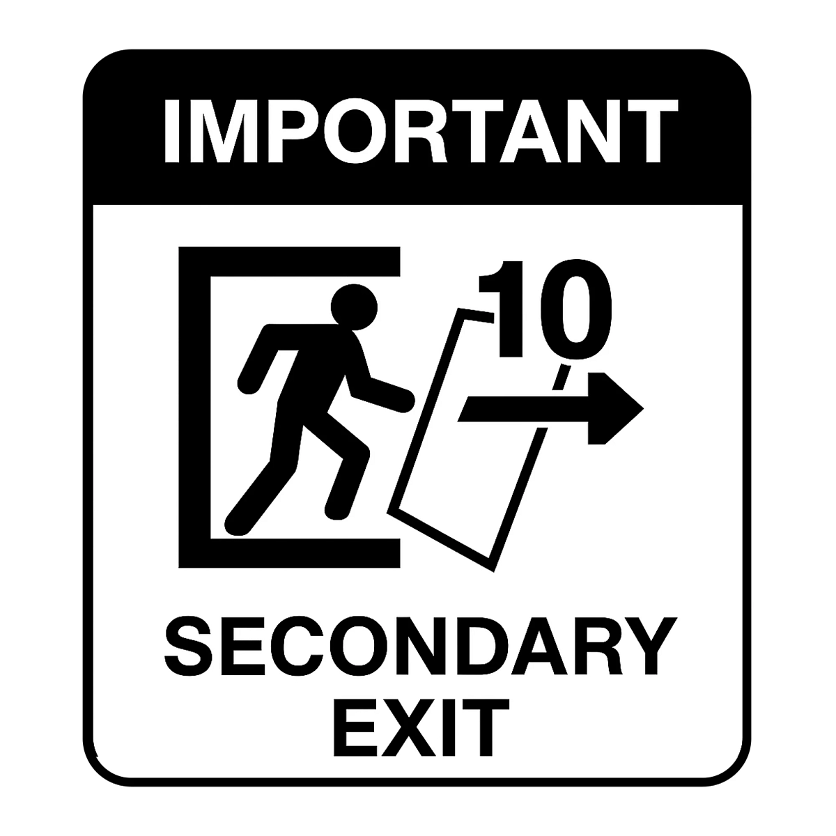 Decal, Secondary Exit