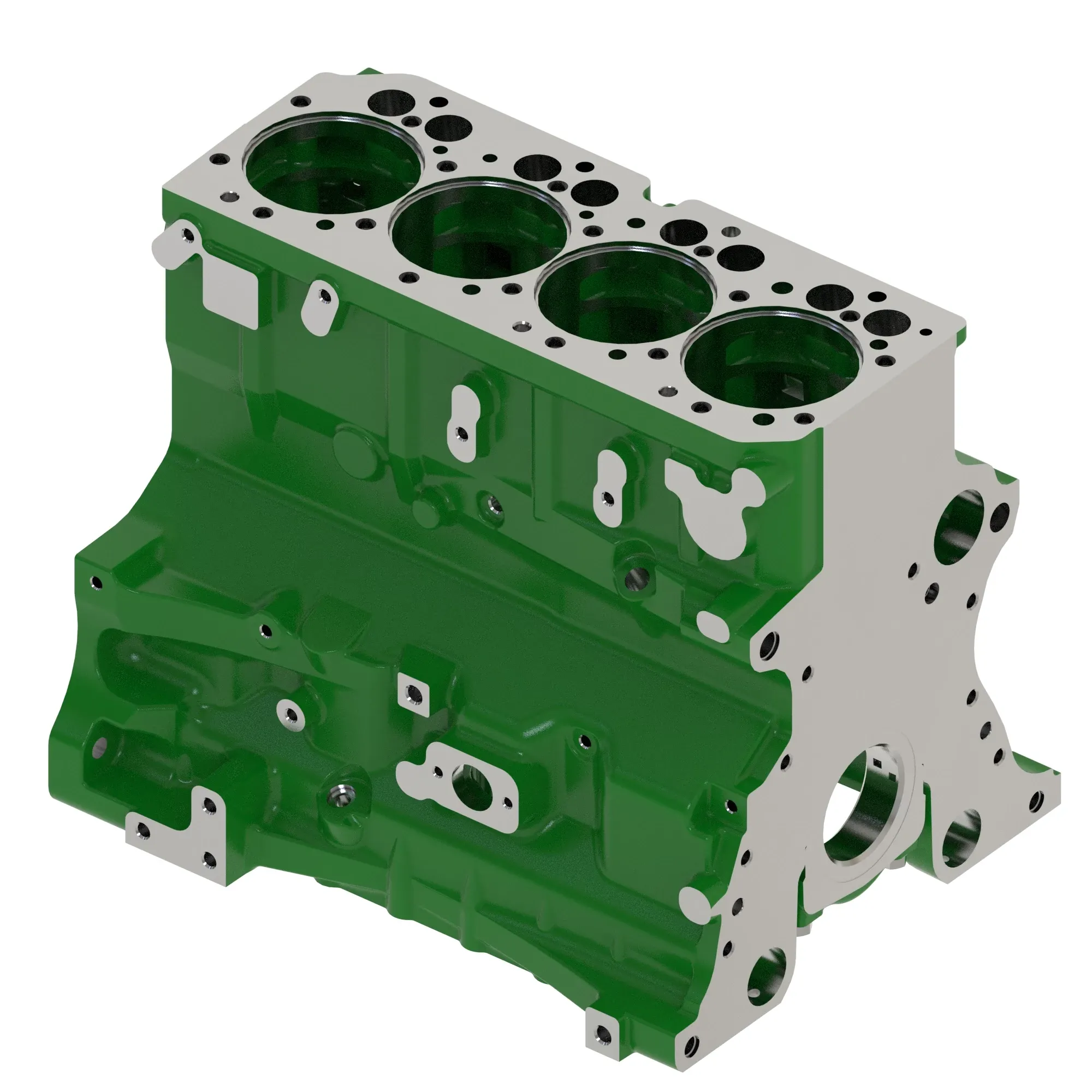 John Deere Engine Cylinder Block with Main Bearing Caps - RE557807