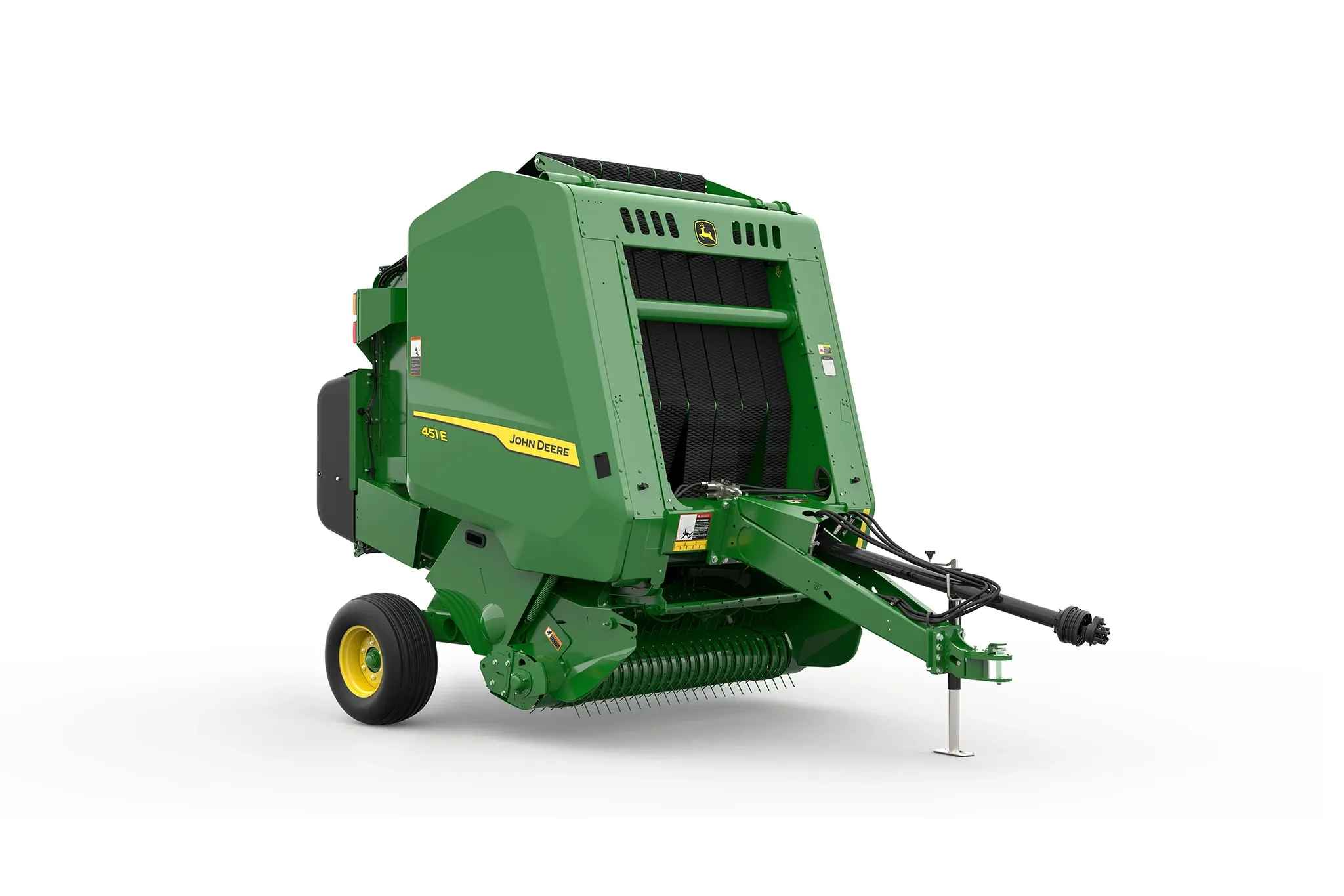 Right close-up studio rendering of John Deere 451E Round Baler